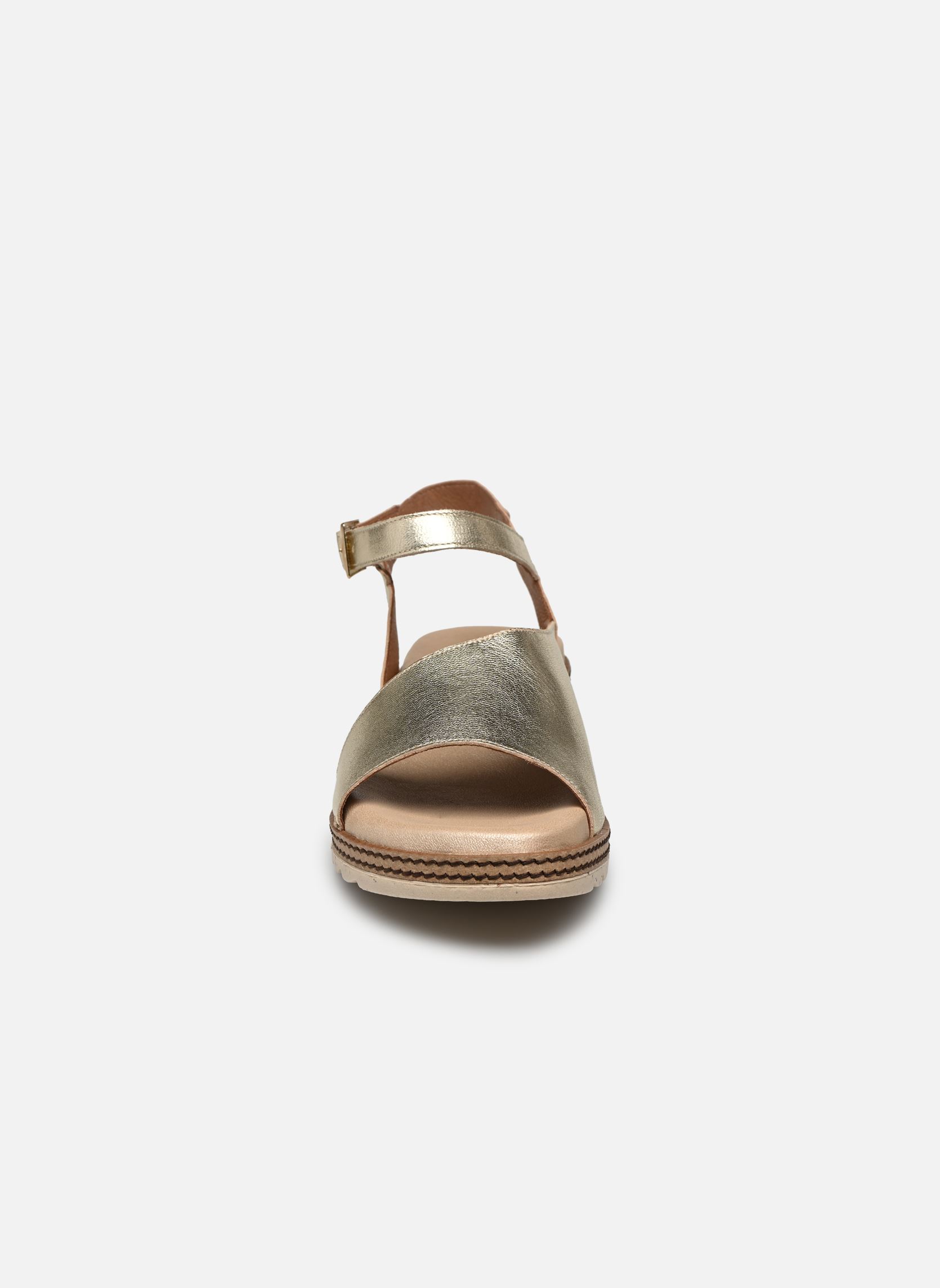 Sandali con zeppa e plateau Espe D8771 donna oro e bronzo Dorking Sandali con zeppa e plateau Espe D8771 donna oro e bronzo COSMOS CARRARA