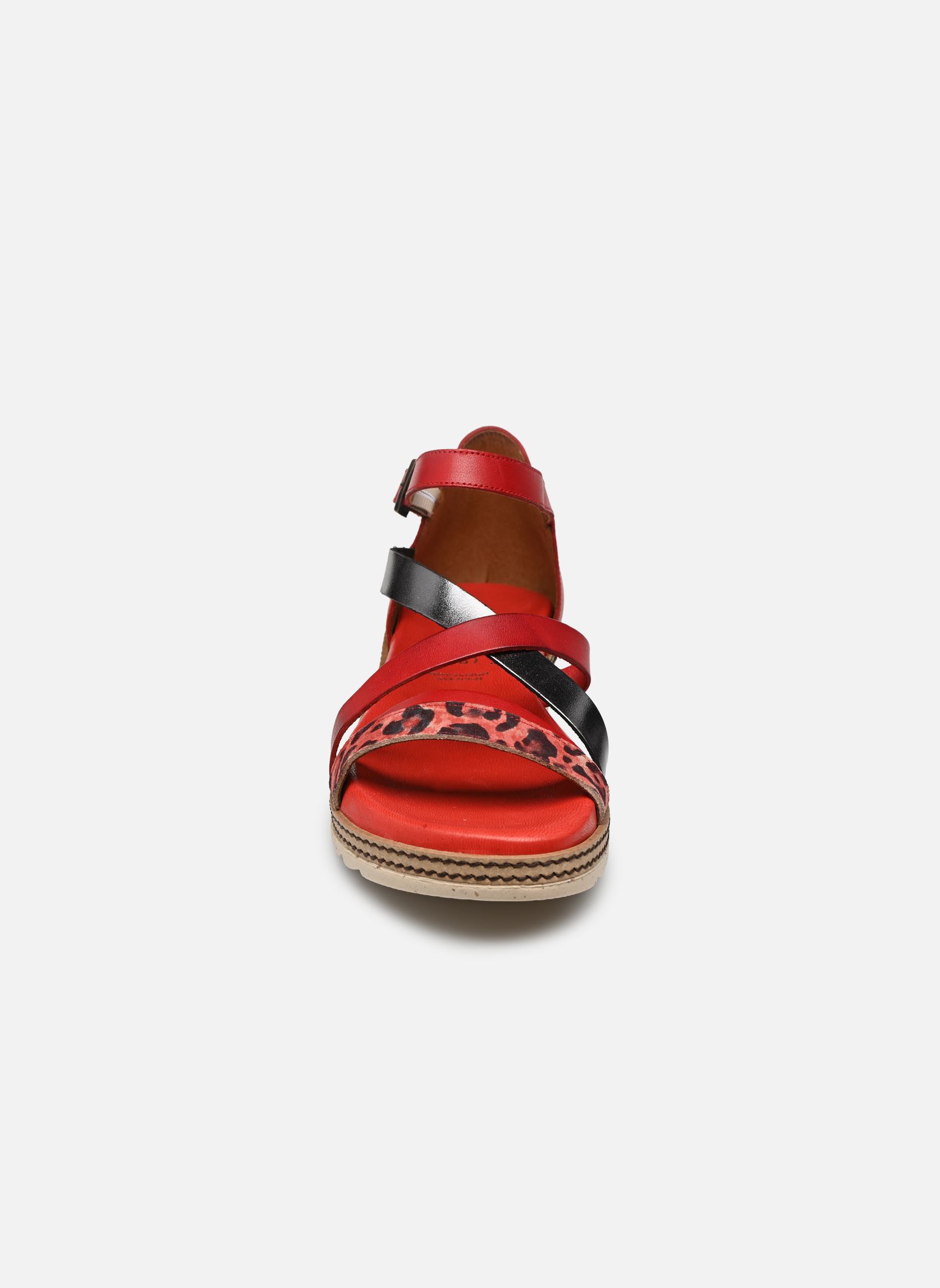 Sandalias y plataformas de cuña Espe D8774 mujer rojo Dorking Sandalias y plataformas de cuña Espe D8774 mujer rojo TEXAS+SAUVAGE+LAMIN ROJO + BAJ