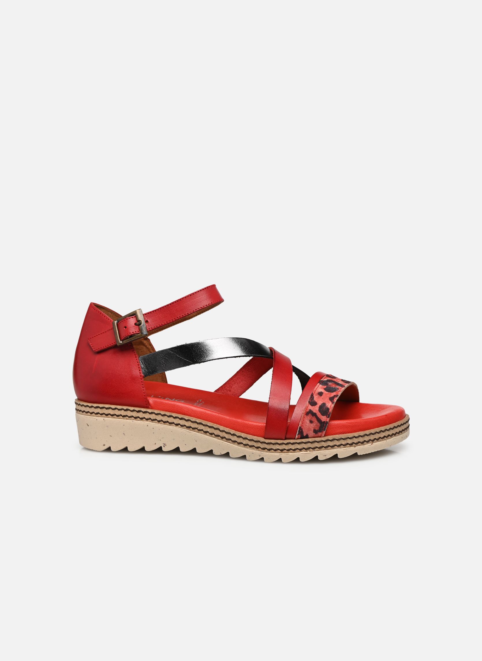Sandalias y plataformas de cuña Espe D8774 mujer rojo Dorking Sandalias y plataformas de cuña Espe D8774 mujer rojo TEXAS+SAUVAGE+LAMIN ROJO + BAJ