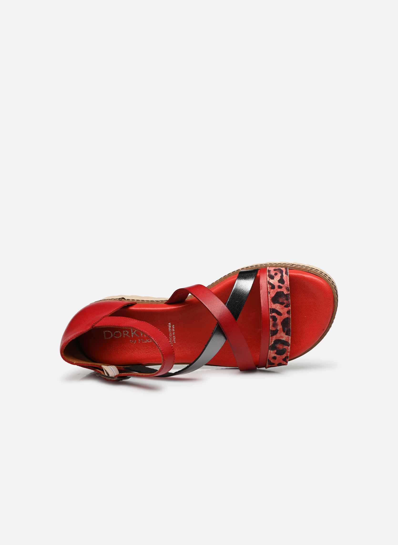 Sandalias y plataformas de cuña Espe D8774 mujer rojo Dorking Sandalias y plataformas de cuña Espe D8774 mujer rojo TEXAS+SAUVAGE+LAMIN ROJO + BAJ