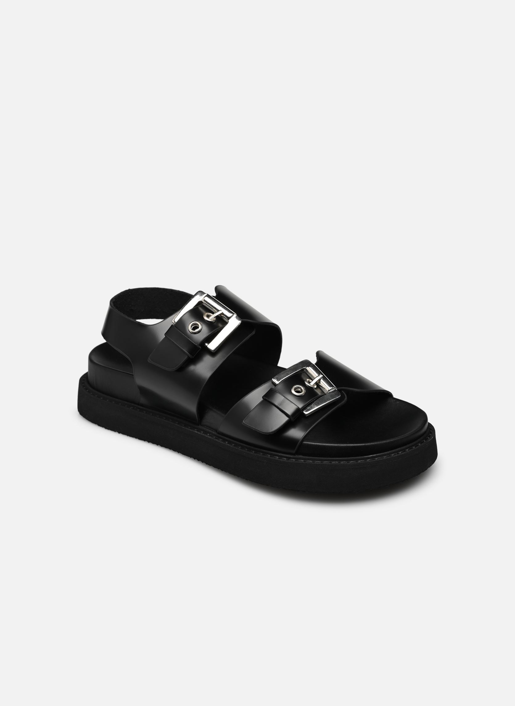 Sandalen met sleehak en plateau LAGO dames zwart Jonak Sandalen met sleehak en plateau LAGO dames zwart CUIR GLACE NOIR