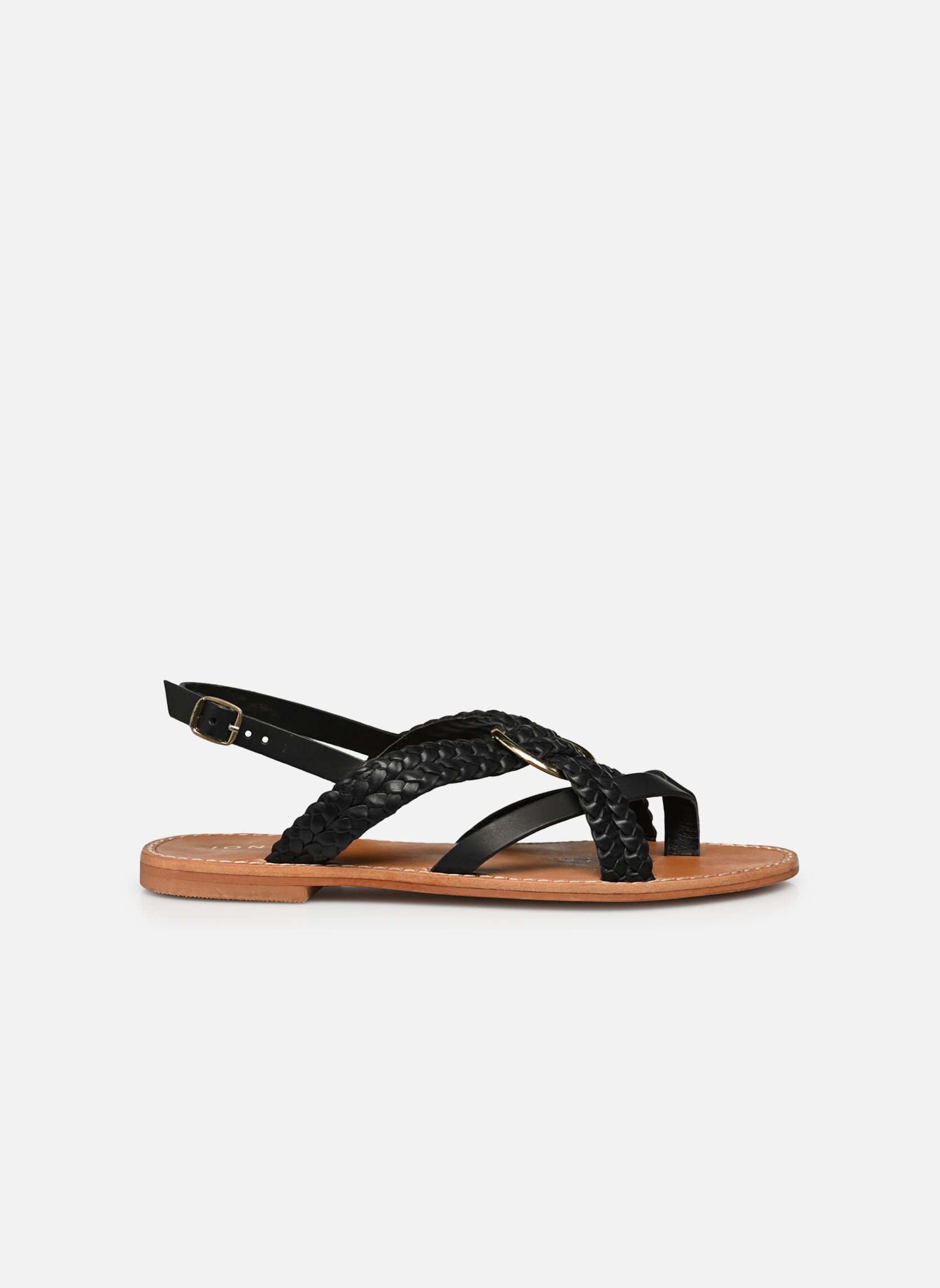 Sandales WOOD femme noir Jonak Sandales WOOD femme noir CUIR NOIR