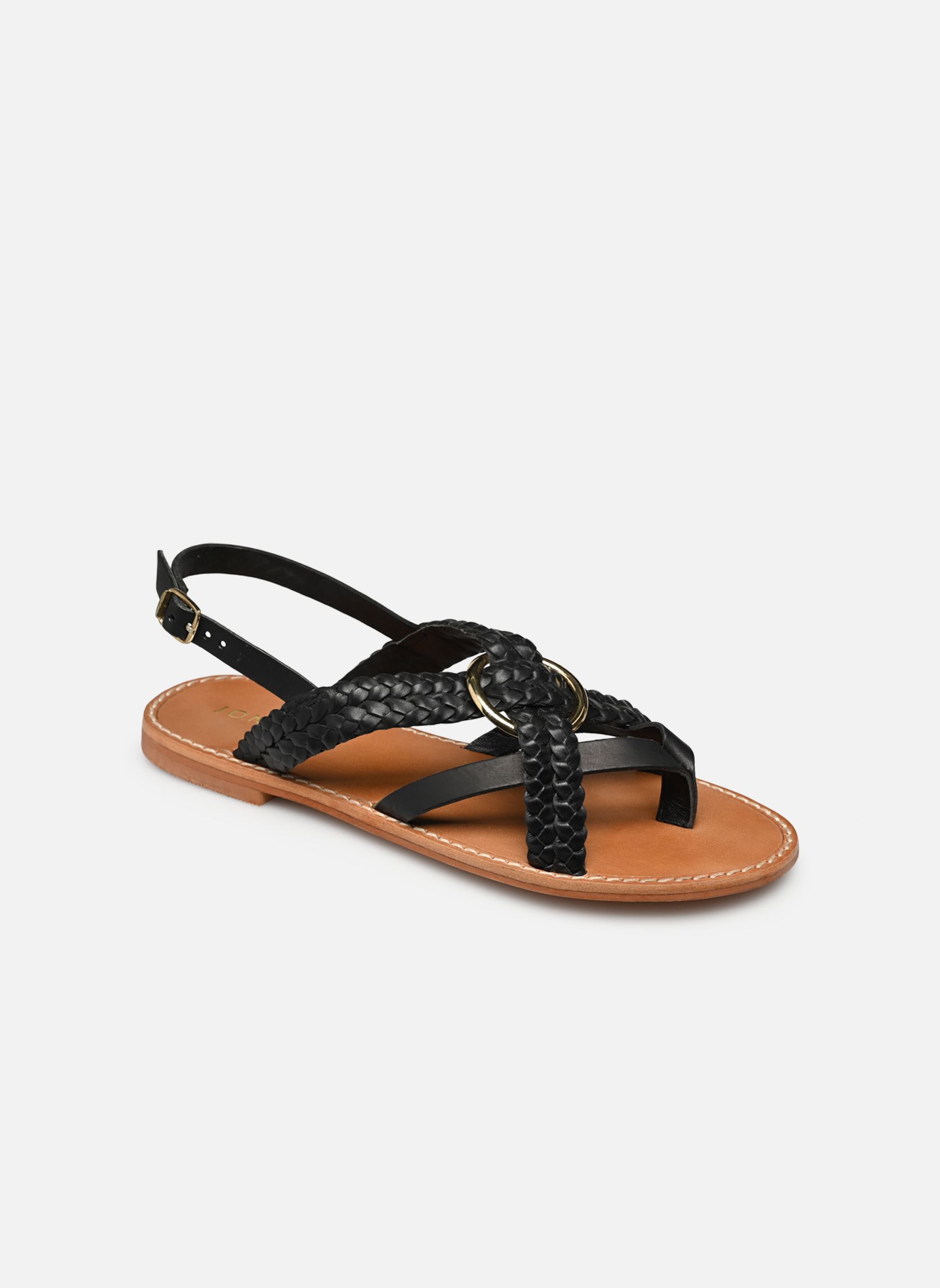 Sandales WOOD femme noir Jonak Sandales WOOD femme noir CUIR NOIR