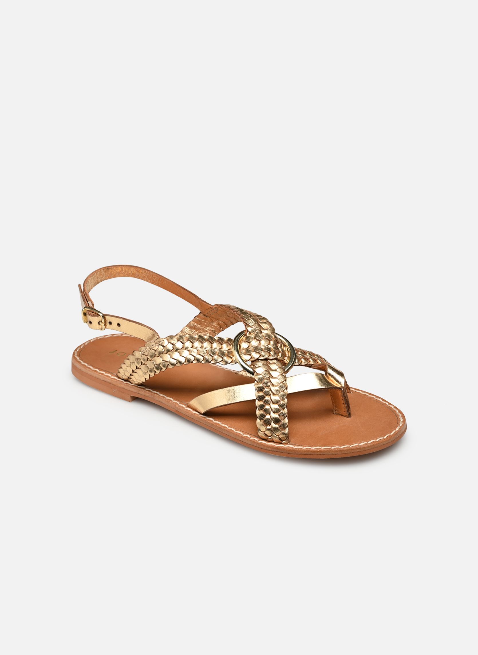 Sandalen WOOD damen gold und bronze Jonak Sandalen WOOD damen gold und bronze Cuir Or