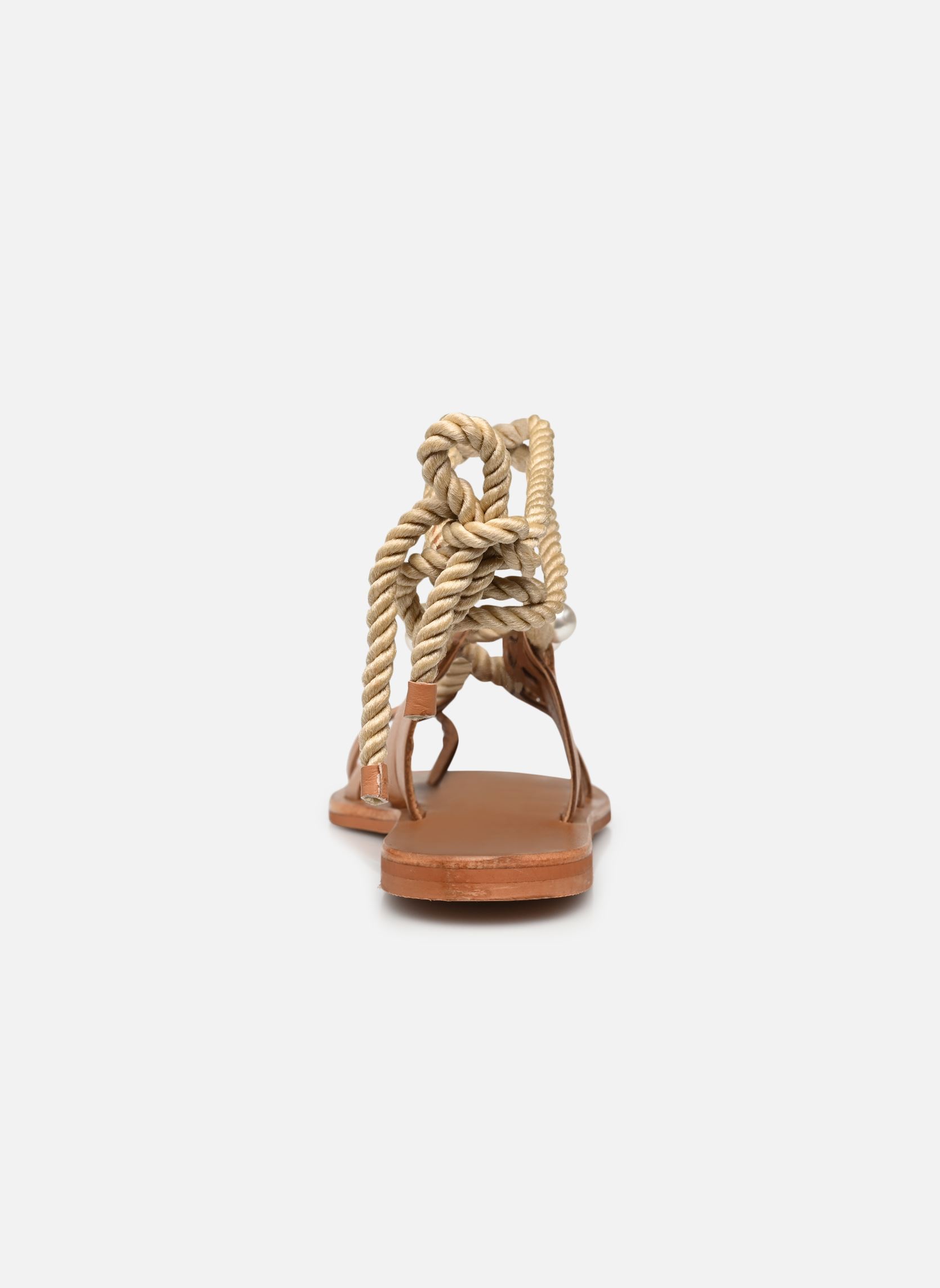 Sandales WAFFLE femme marron Jonak Sandales WAFFLE femme marron Cuir Camel