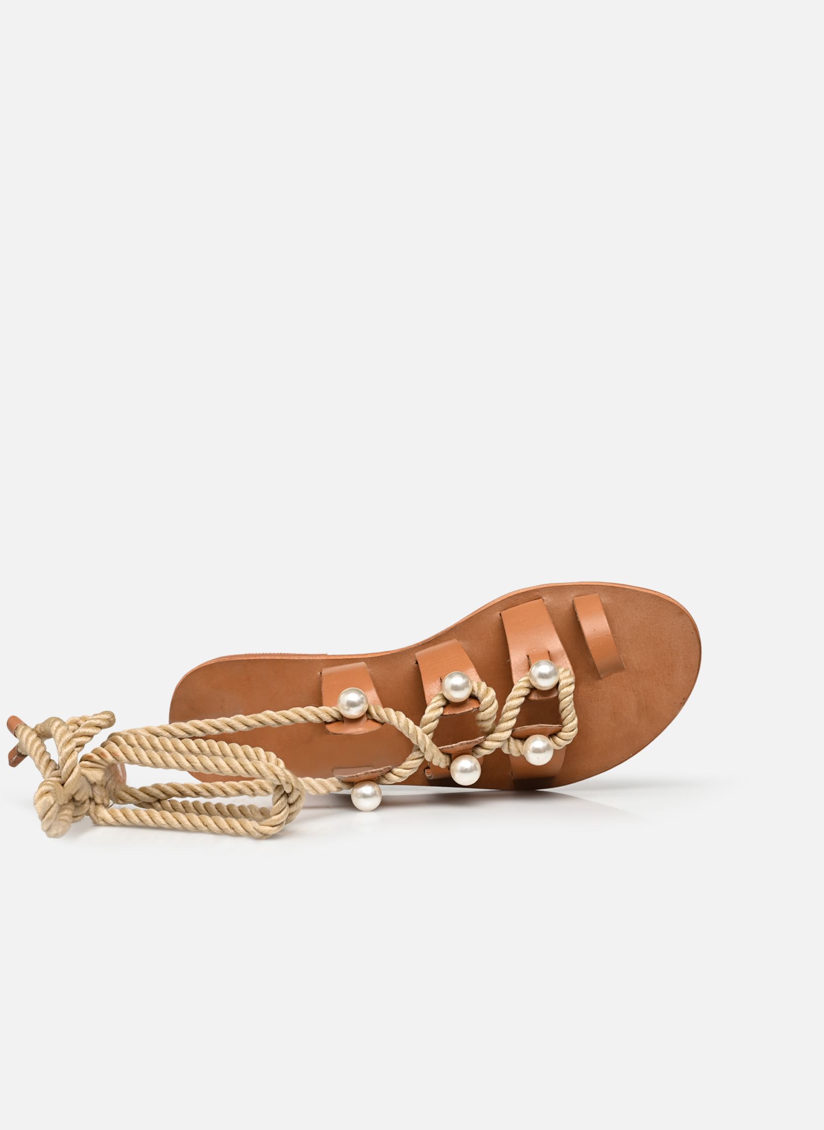 Sandales WAFFLE femme marron Jonak Sandales WAFFLE femme marron Cuir Camel