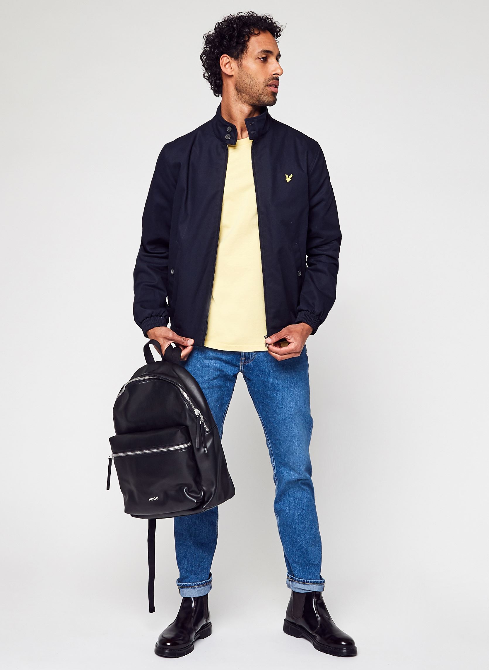 Blousons Harrington Jacket homme bleu Lyle & Scott Blousons Harrington Jacket homme bleu Z271 DARK NAVY
