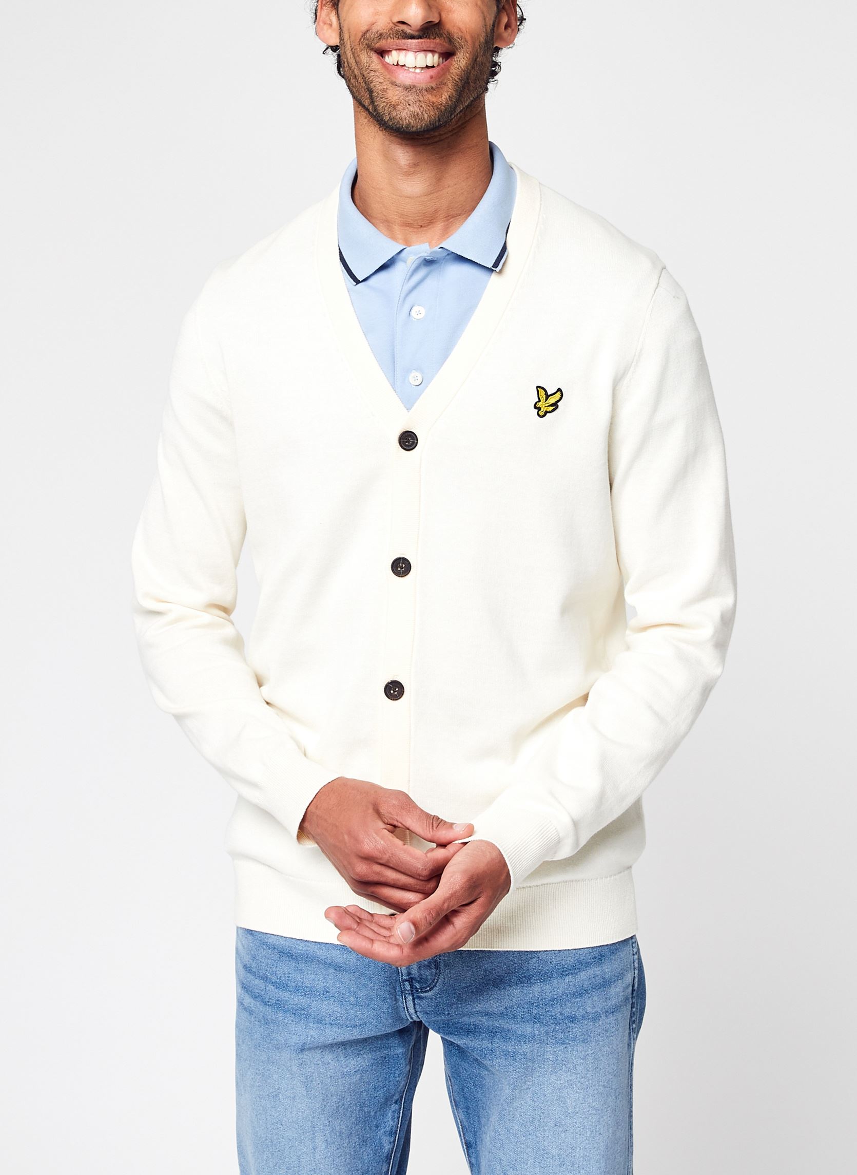 Lyle & Scott Cotton Cardigan (Wit) Kleding chez Sarenza (564586)