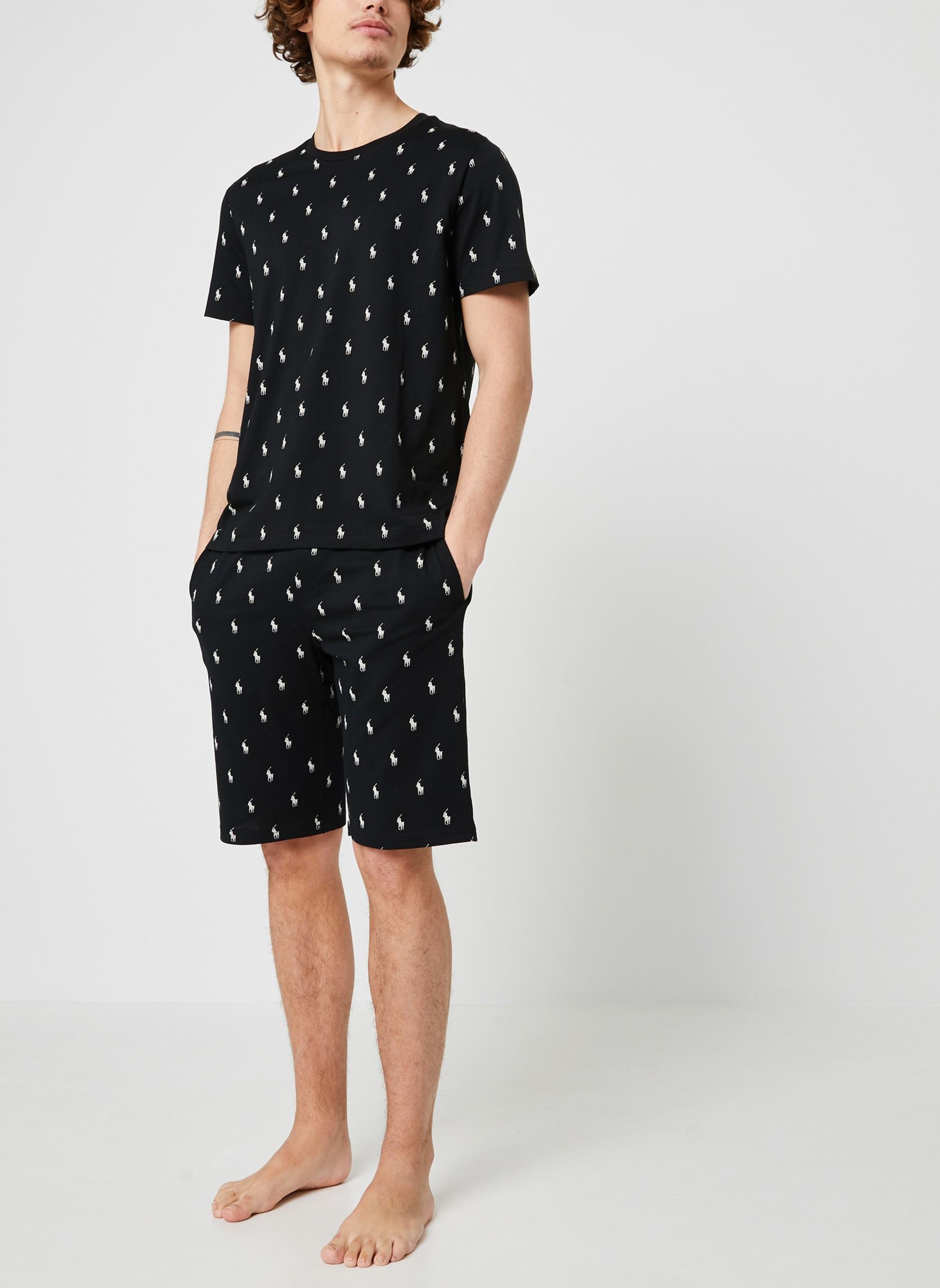 Tee-shirts Tee-shirt de nuit logo en jersey de coto homme noir Polo Ralph Lauren Tee-shirts Tee-shirt de nuit logo en jersey de coto homme noir POLO BLACK AOPP