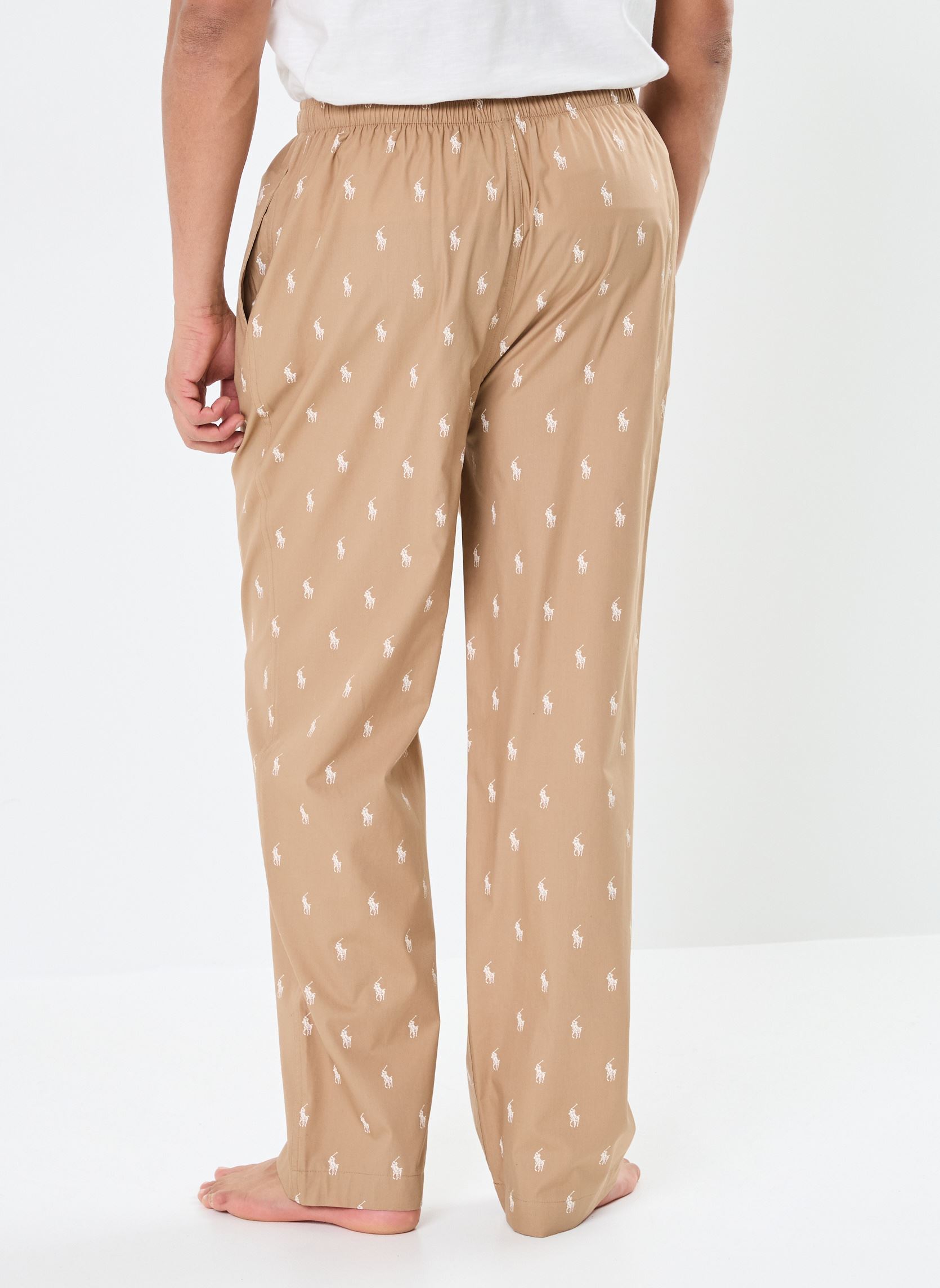 Joggings Pantalon de pyjama avec poney distinctif homme marron Polo Ralph Lauren Joggings Pantalon de pyjama avec poney distinctif homme marron CAFE TAN AOPP