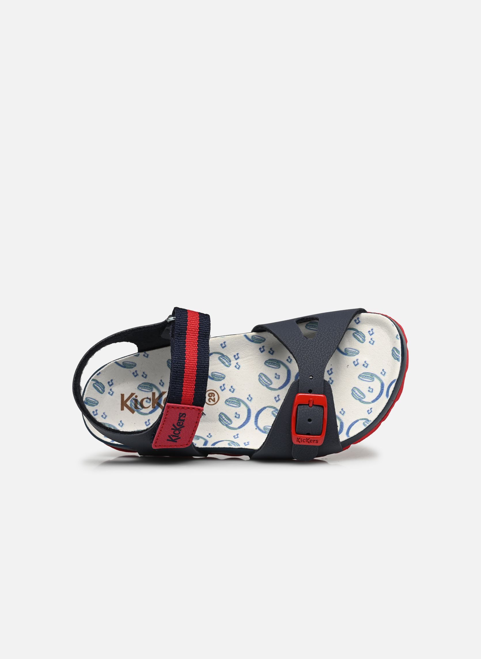 Sandales Sostreet garçon bleu Kickers Sandales Sostreet garçon bleu MARINE ROUGE