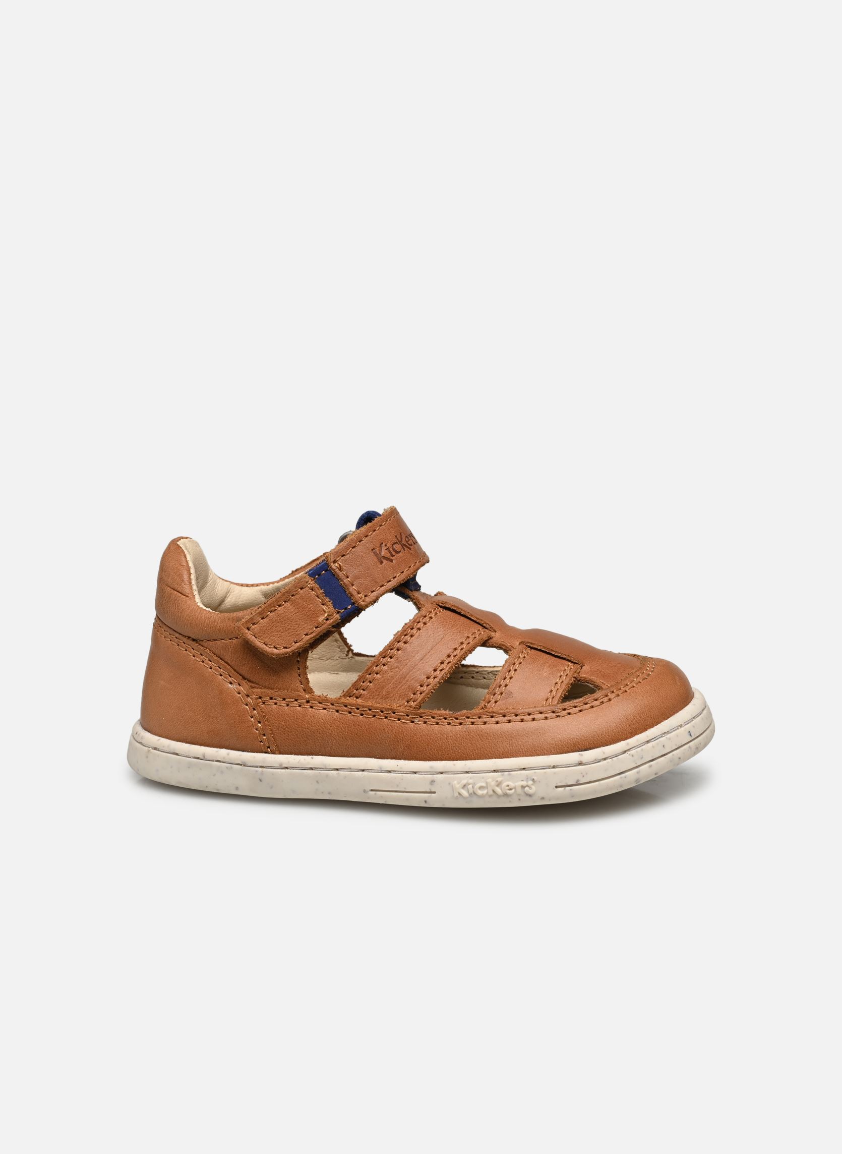 Sandales Tractus garçon marron Kickers Sandales Tractus garçon marron CAMEL BLEU