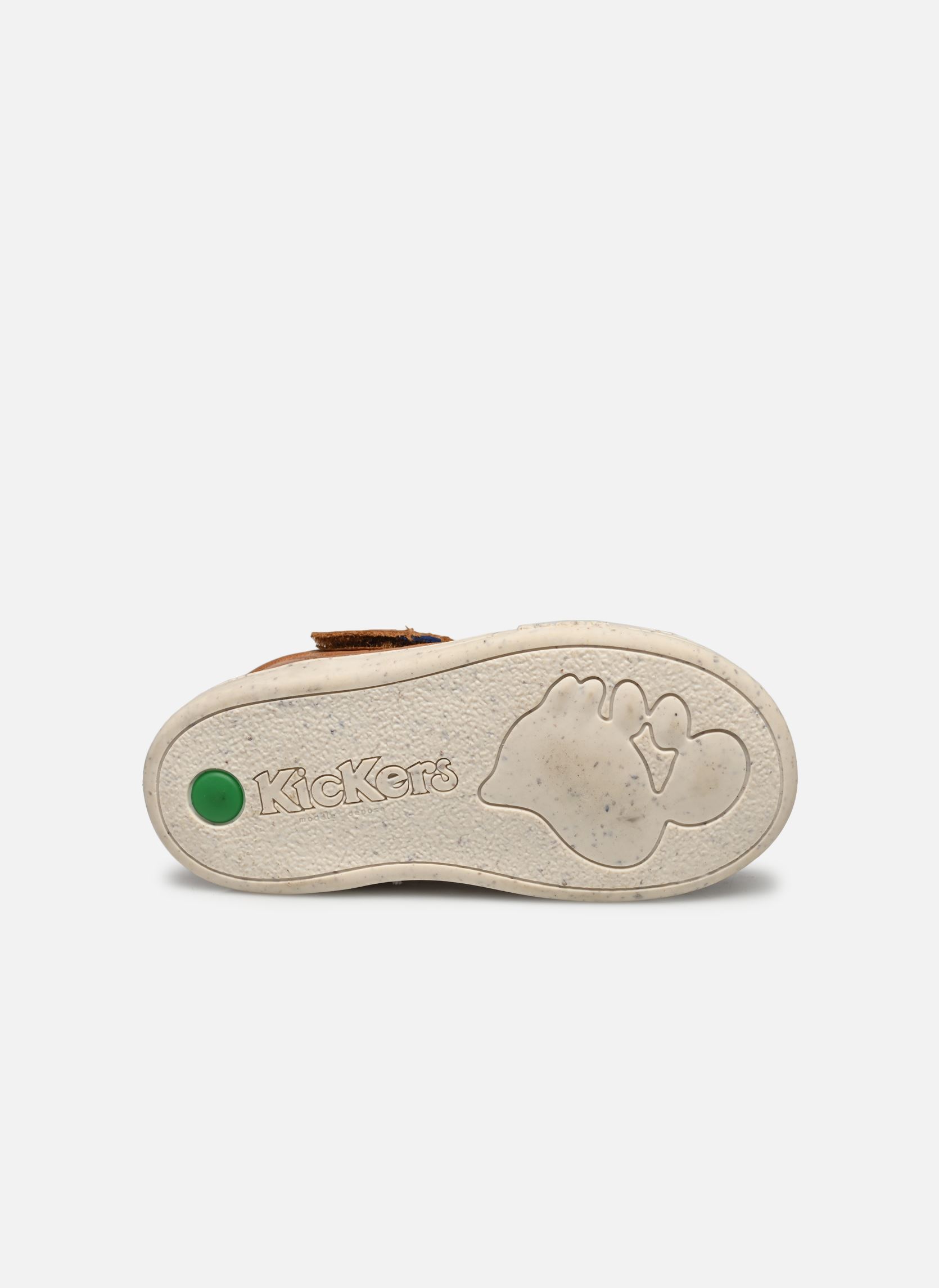 Sandales Tractus garçon marron Kickers Sandales Tractus garçon marron CAMEL BLEU