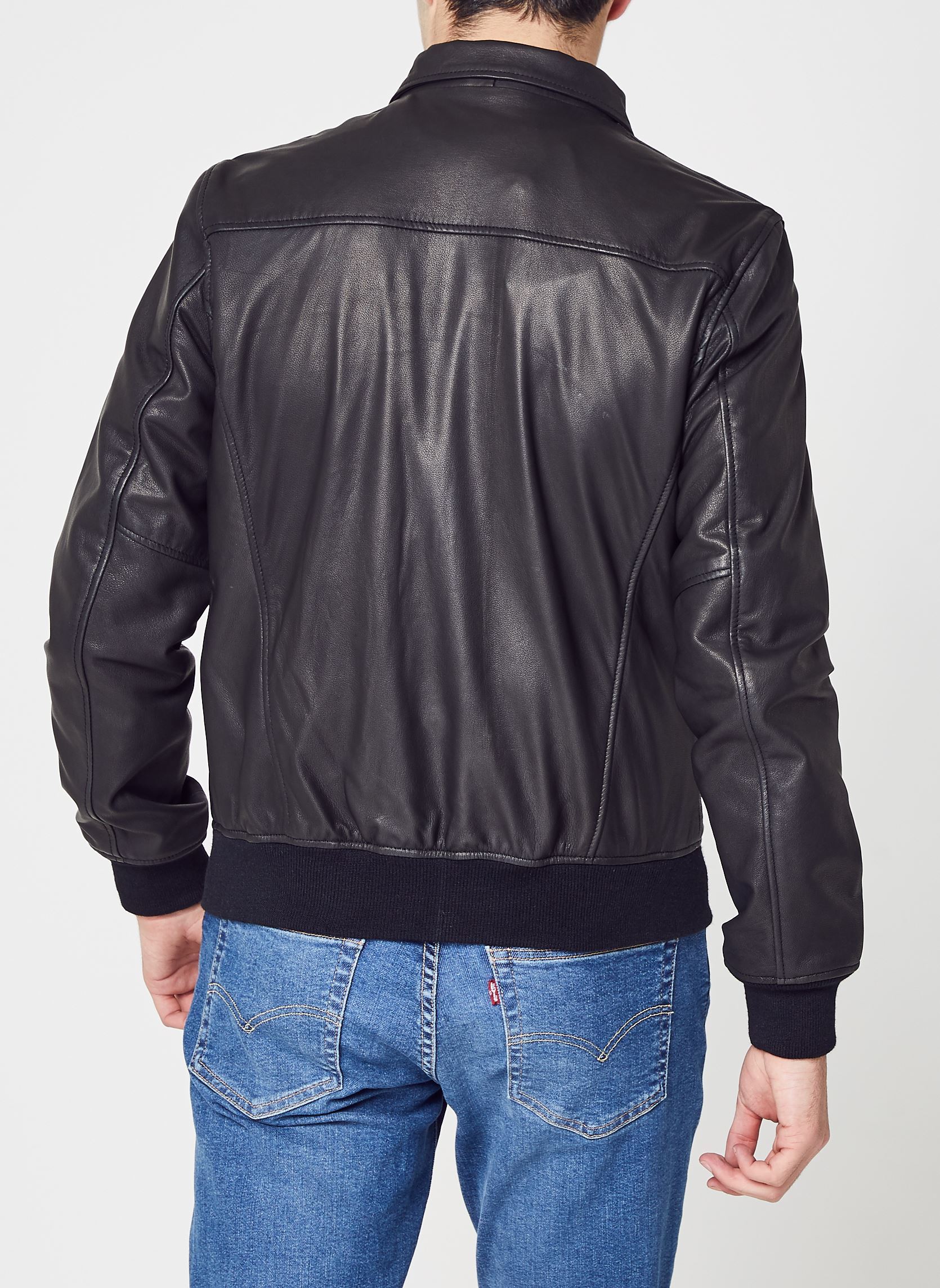 Bomberjacken Lc Fly Vint herren schwarz Schott Bomberjacken Lc Fly Vint herren schwarz BLACK