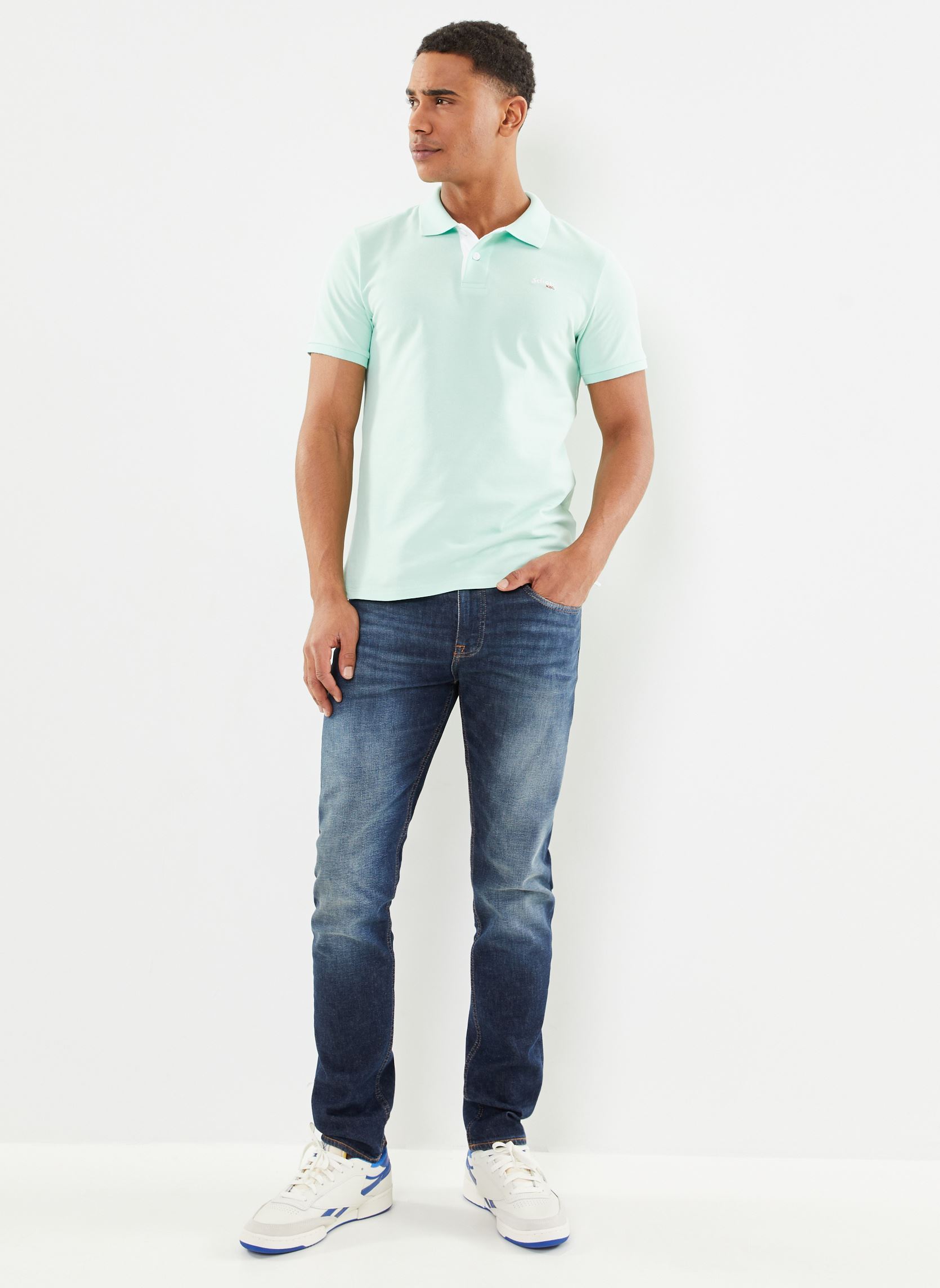 Polos PS Milton homme vert Schott Polos PS Milton homme vert PASTEL GREEN/WH