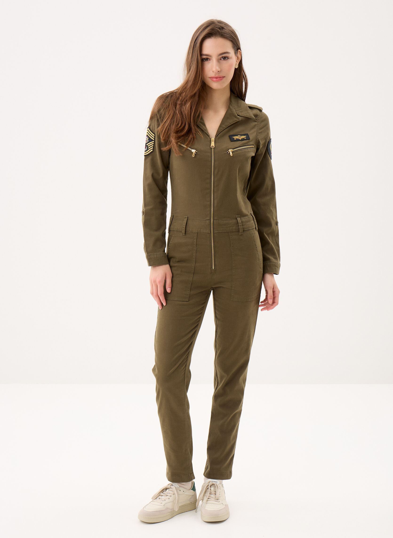 Jumpsuits / Overalls Combinaison-TRJUMP21W damen grün Schott Jumpsuits / Overalls Combinaison-TRJUMP21W damen grün KAKI
