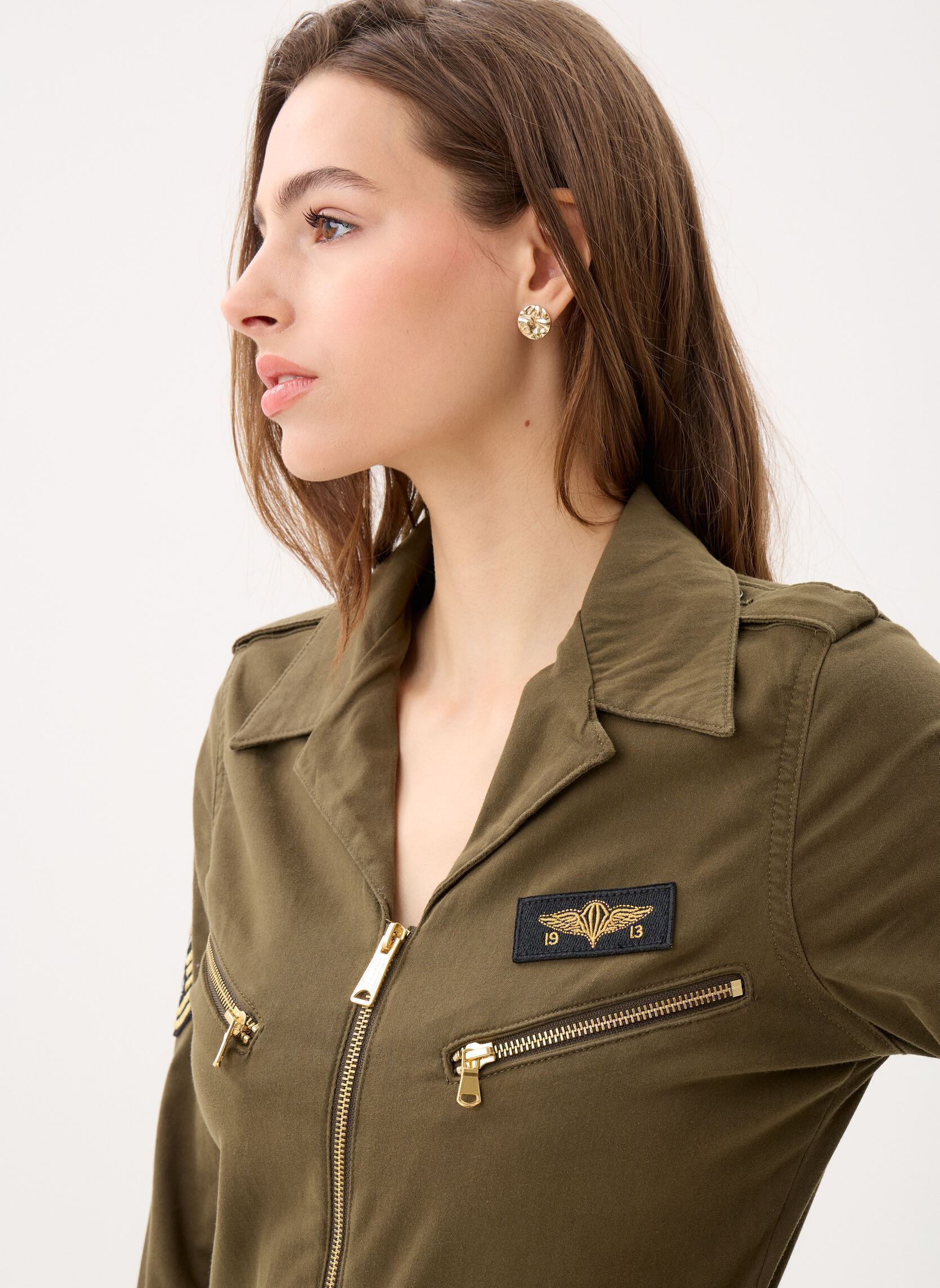 Jumpsuits / Overalls Combinaison-TRJUMP21W damen grün Schott Jumpsuits / Overalls Combinaison-TRJUMP21W damen grün KAKI