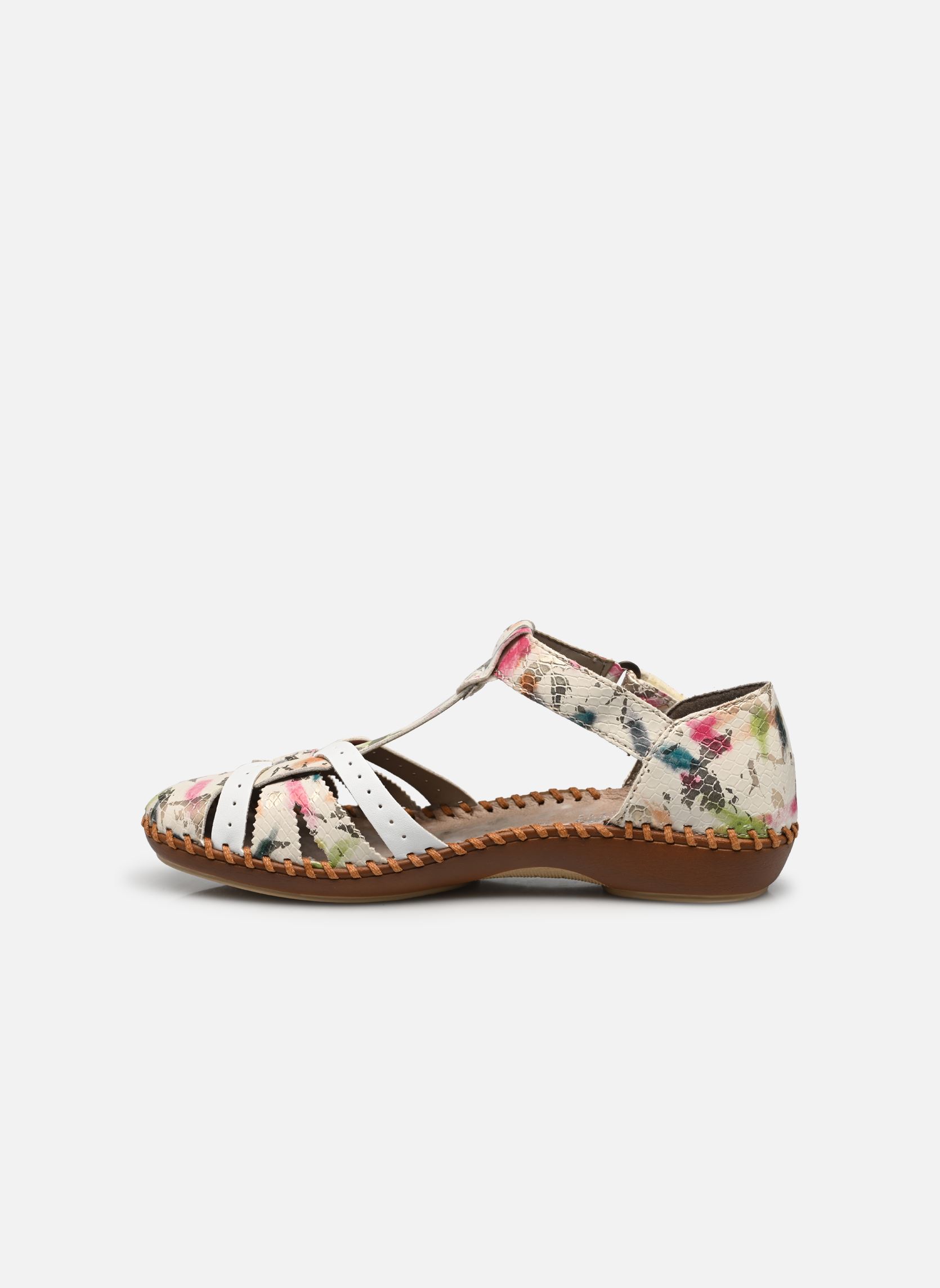 Sandales M1650 femme multicolore Rieker Sandales M1650 femme multicolore offwhite-multi/weiss