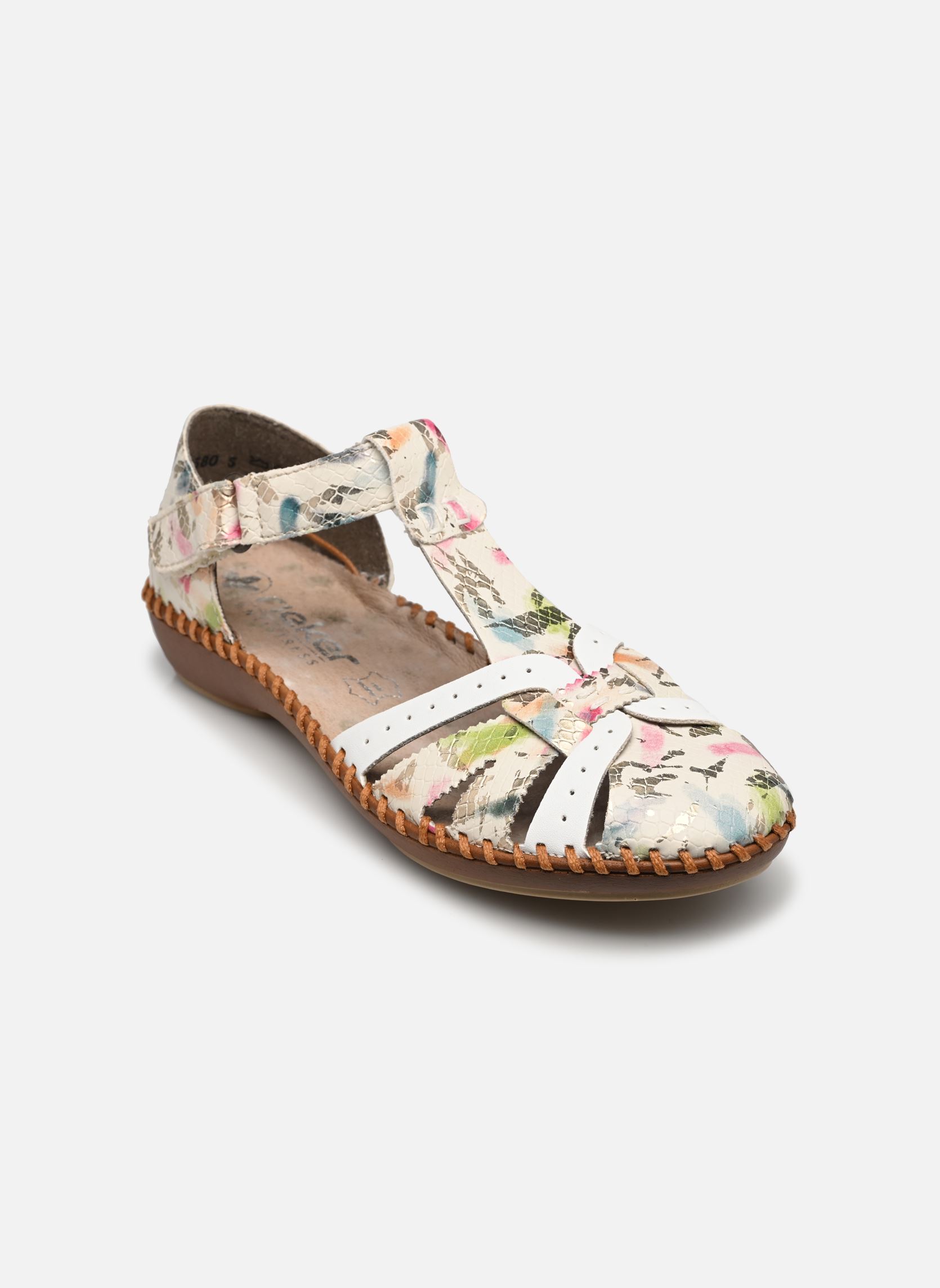 Sandales M1650 femme multicolore Rieker Sandales M1650 femme multicolore offwhite-multi/weiss