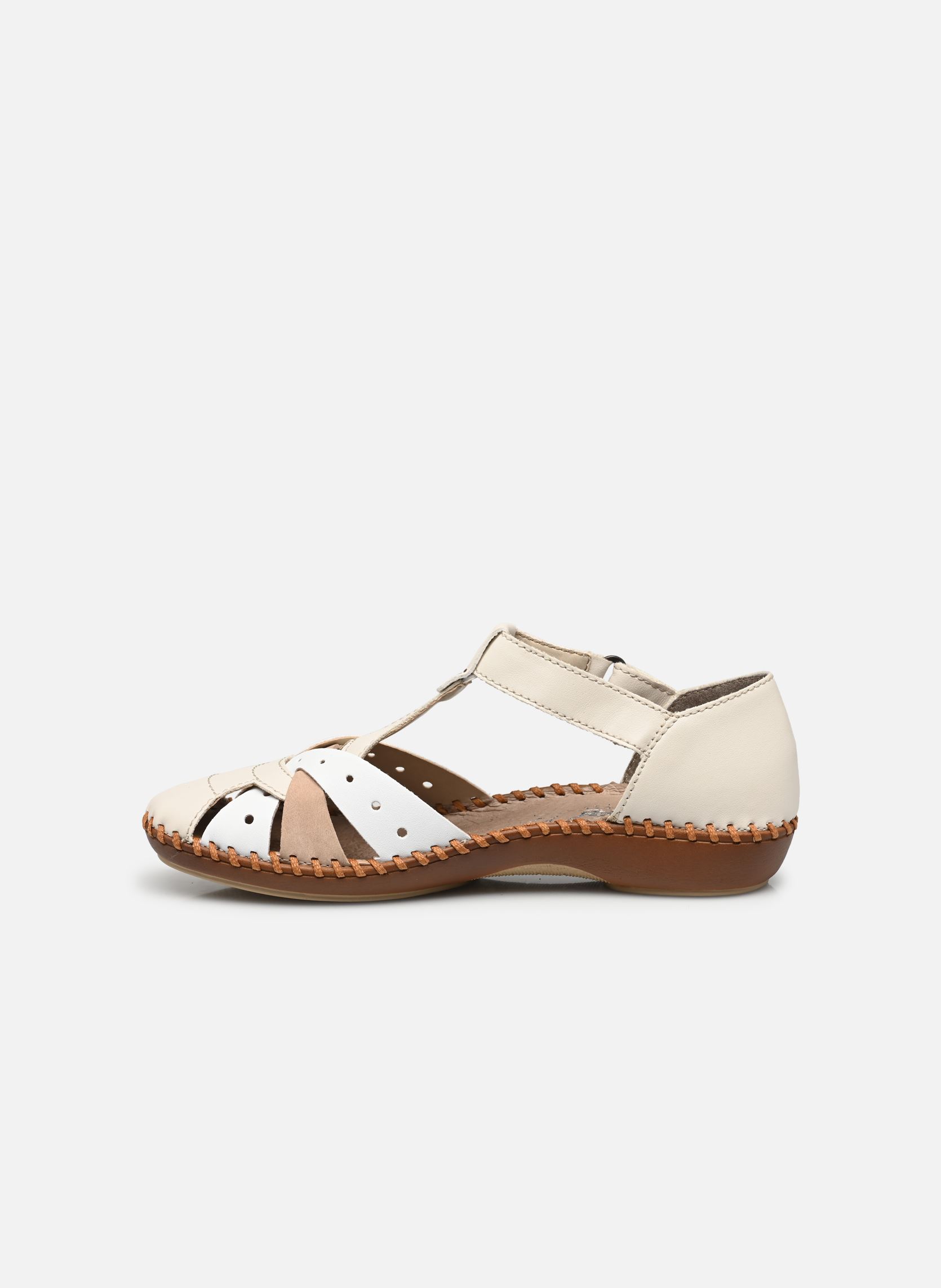 Sandalen M1655 dames wit Rieker Sandalen M1655 dames wit PORZELLAN/WEISS/ALTROSA