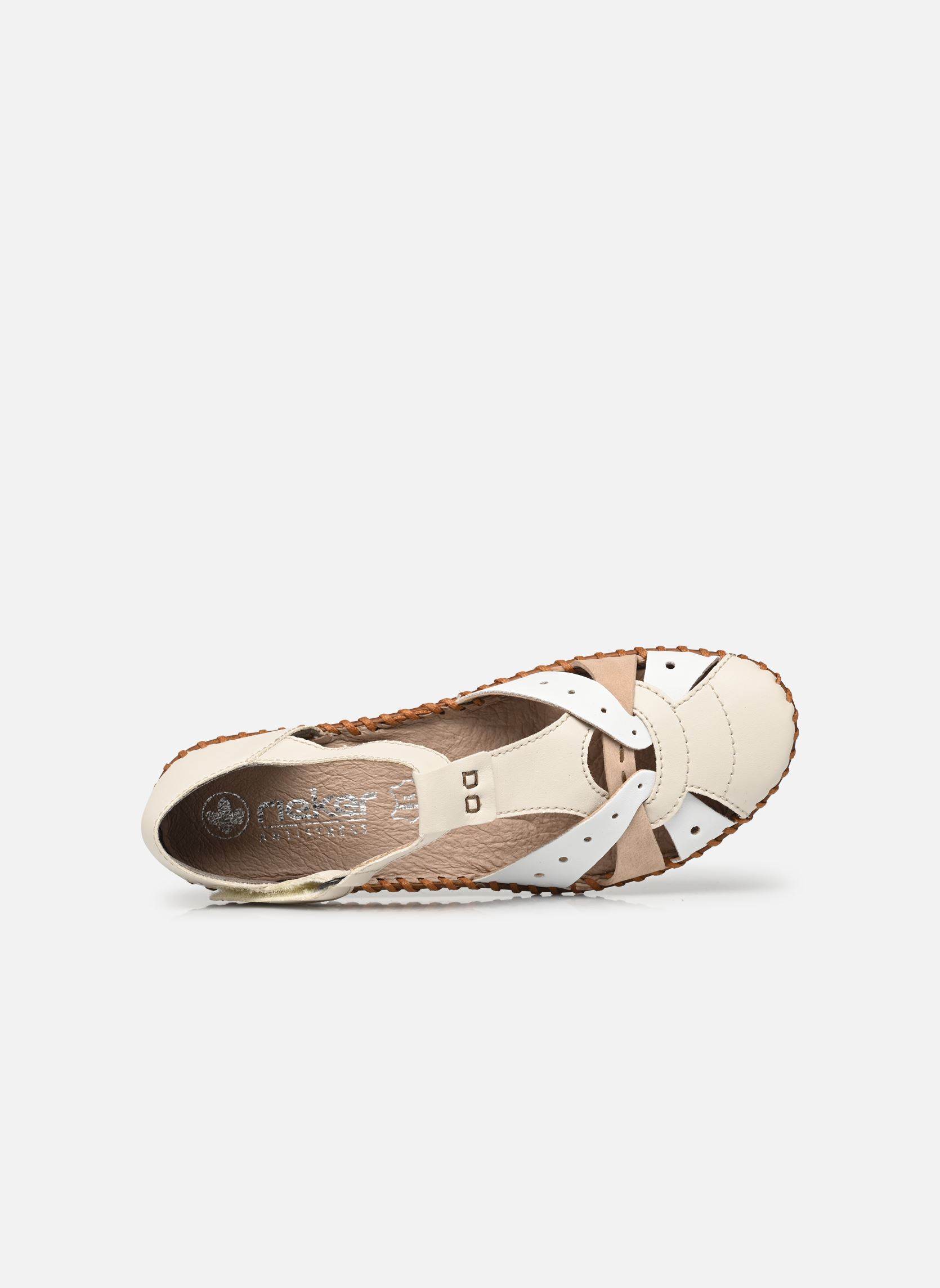 Sandalen M1655 dames wit Rieker Sandalen M1655 dames wit PORZELLAN/WEISS/ALTROSA