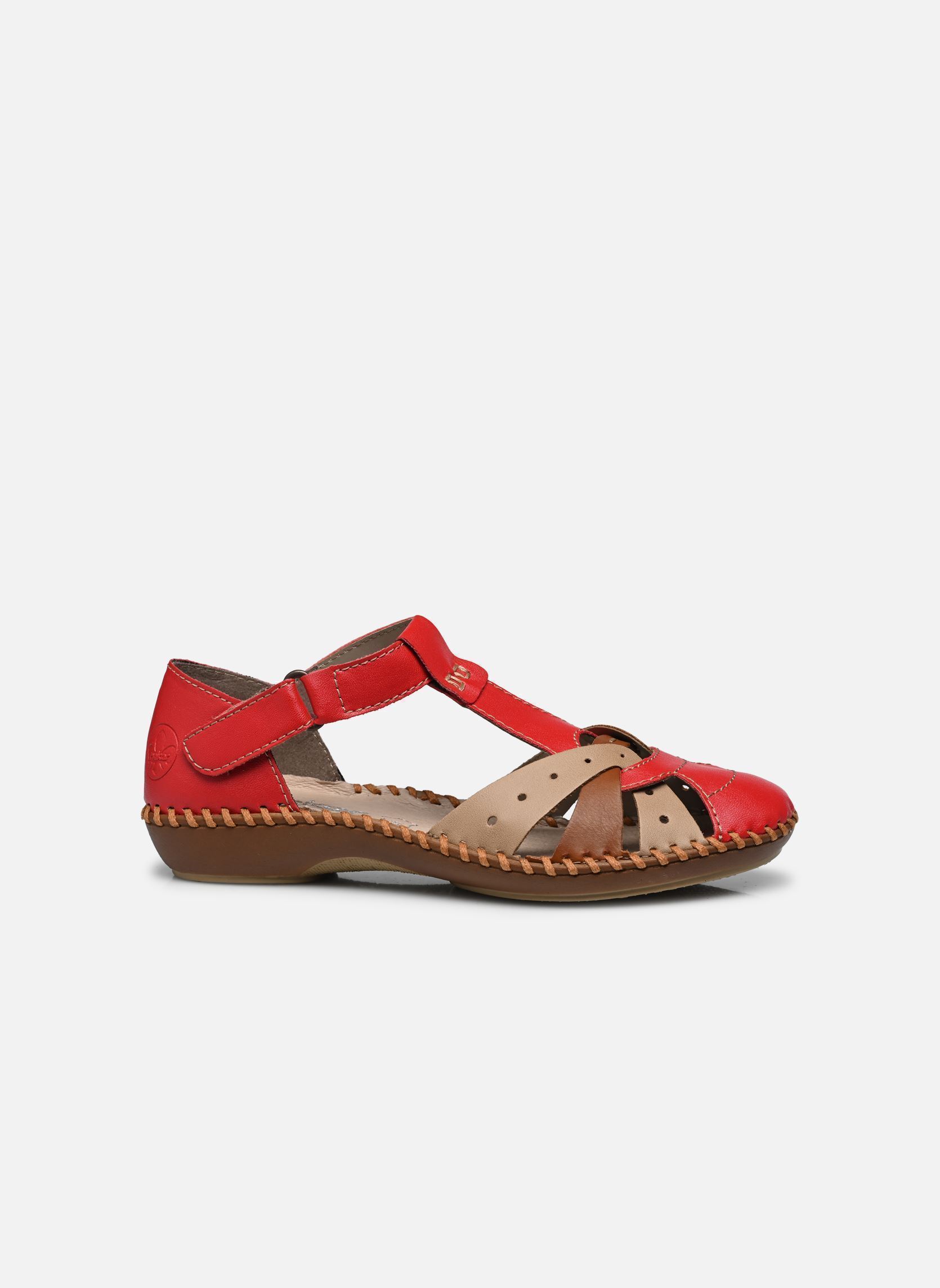 Sandalen M1655 dames rood Rieker Sandalen M1655 dames rood ROUGE COMBINE