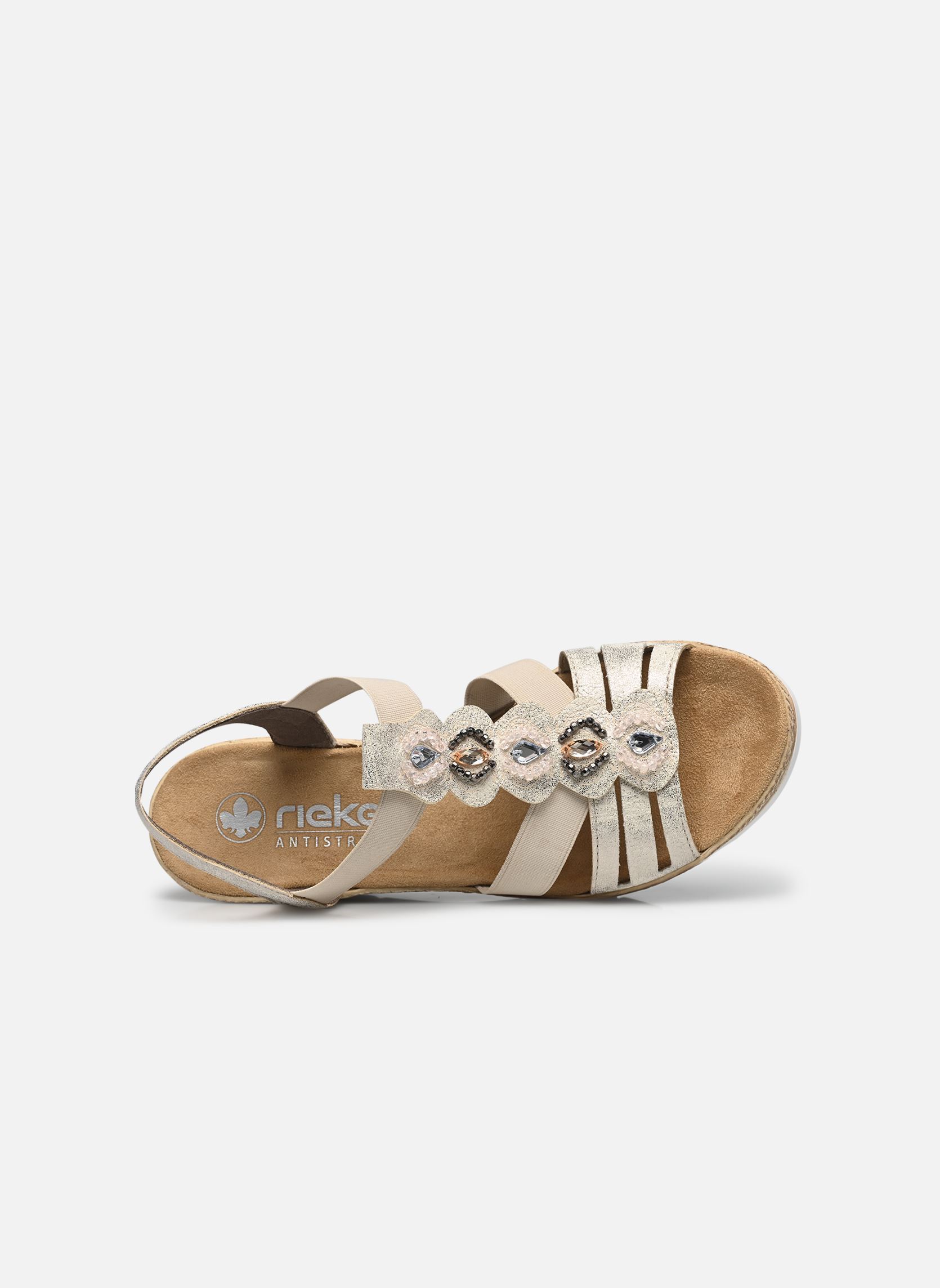 Sandales compensées et plateformes 619B2 femme beige Rieker Sandales compensées et plateformes 619B2 femme beige BEIGE