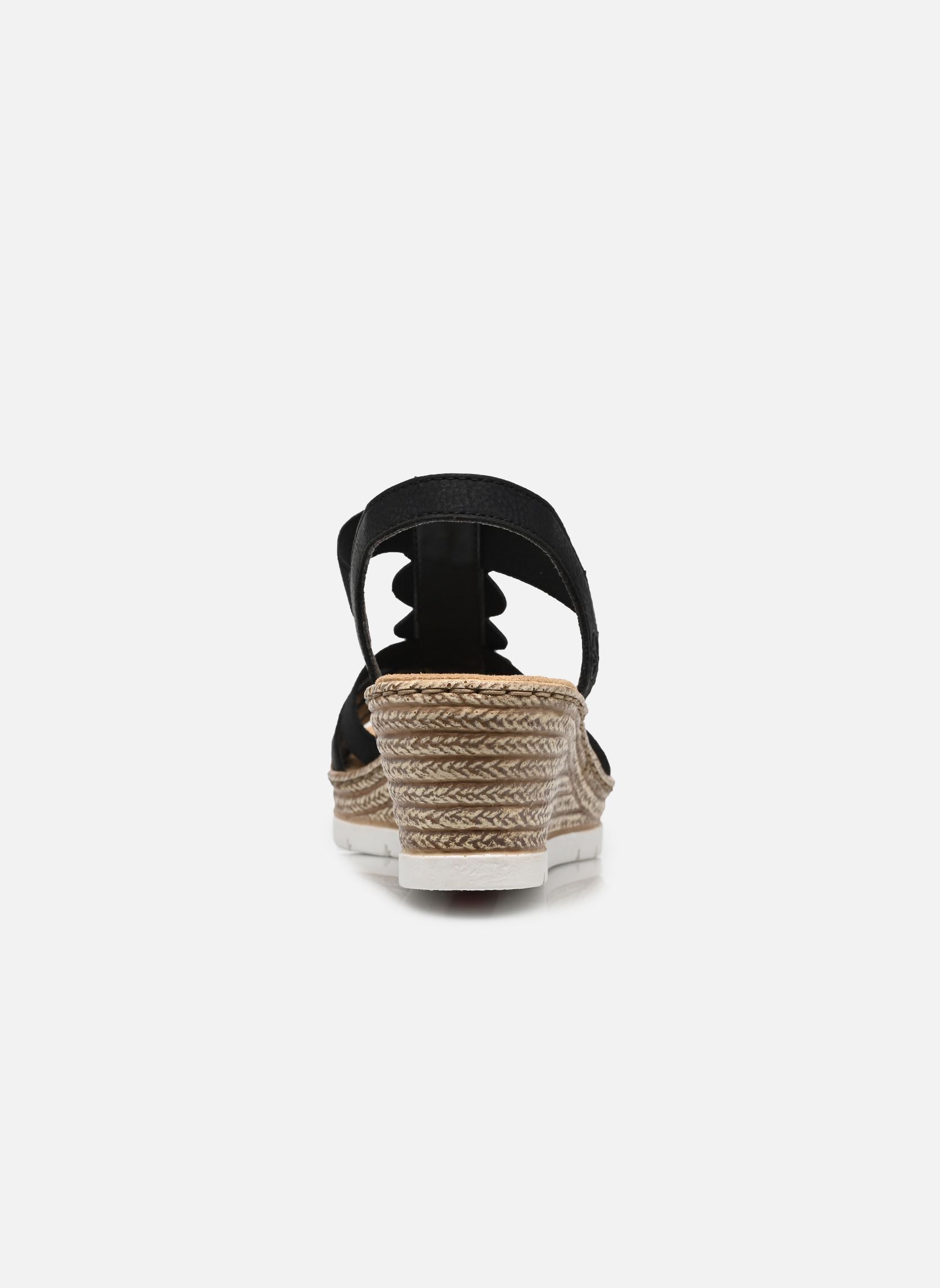 Sandalen met sleehak en plateau 619B2 dames zwart Rieker Sandalen met sleehak en plateau 619B2 dames zwart SCHWARZ