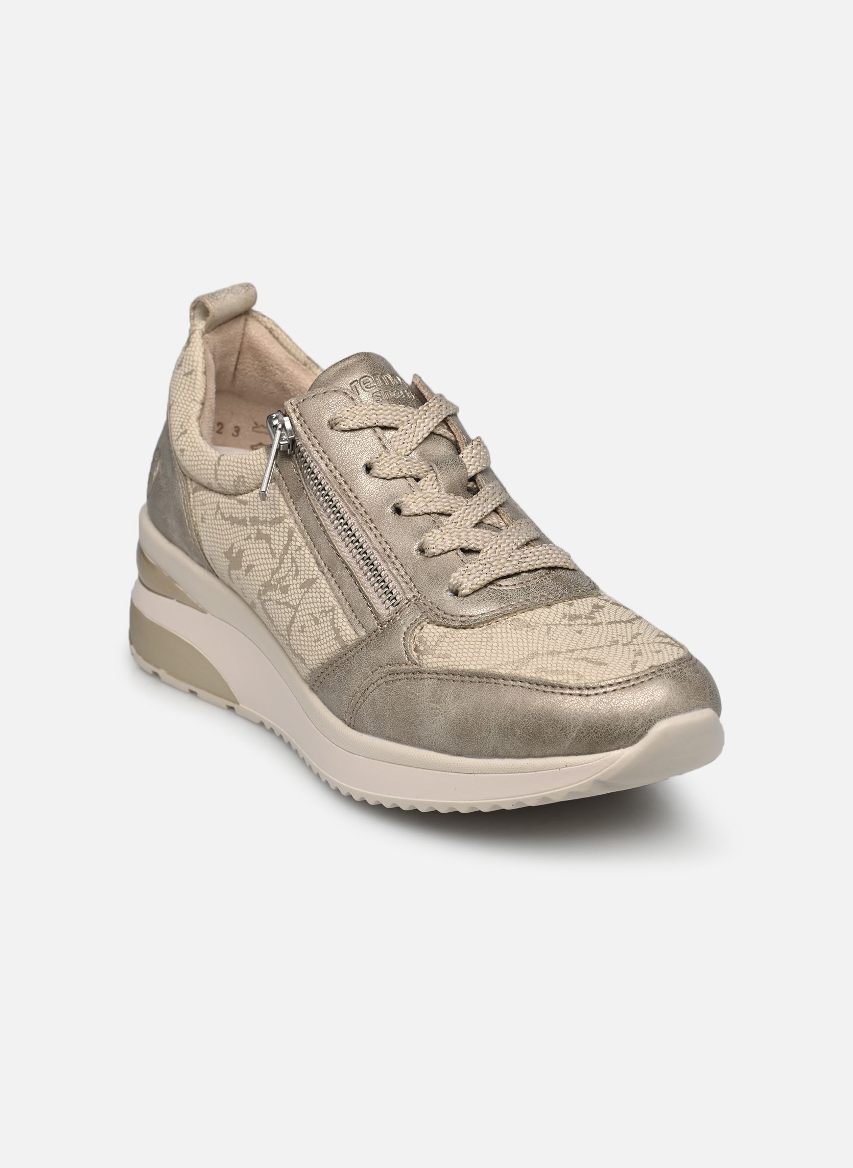 Lage sneakers D2401 dames beige Remonte Lage sneakers D2401 dames beige PERLE/PERLCREME/CREAM/ALLOY/MU