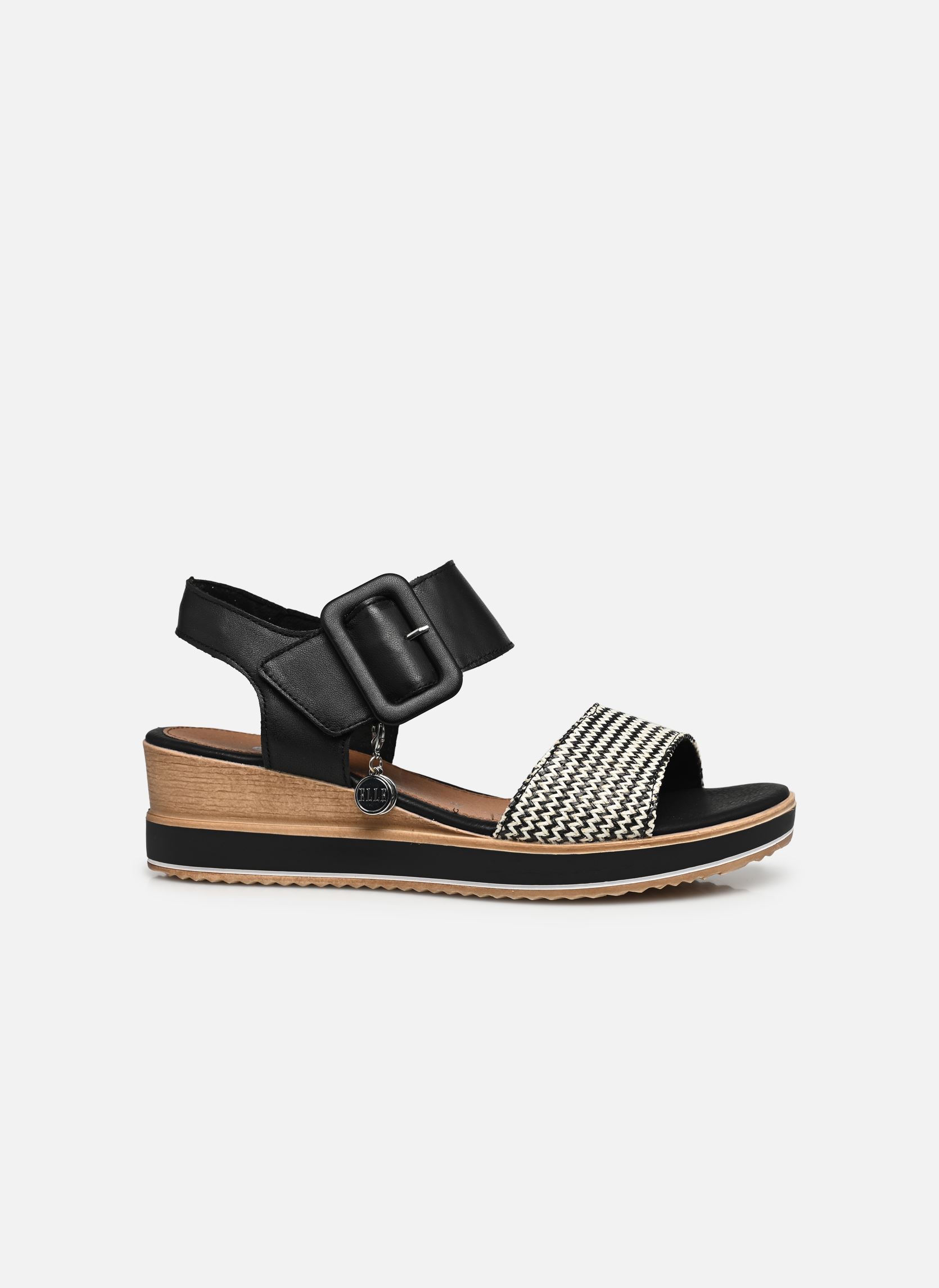 Sandales compensées et plateformes D6453 femme noir Remonte Sandales compensées et plateformes D6453 femme noir SCHWARZ-CREMA/SCHWARZ