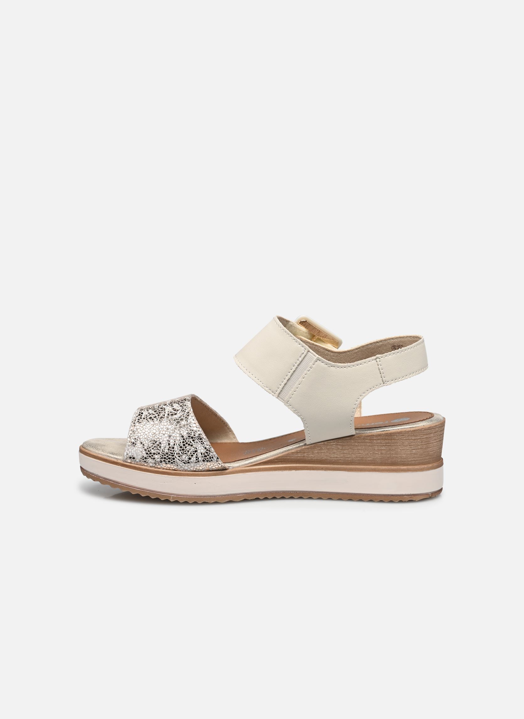 Sandali con zeppa e plateau D6453 donna bianco Remonte Sandali con zeppa e plateau D6453 donna bianco WEISS-MULTI/KUPFER NEW