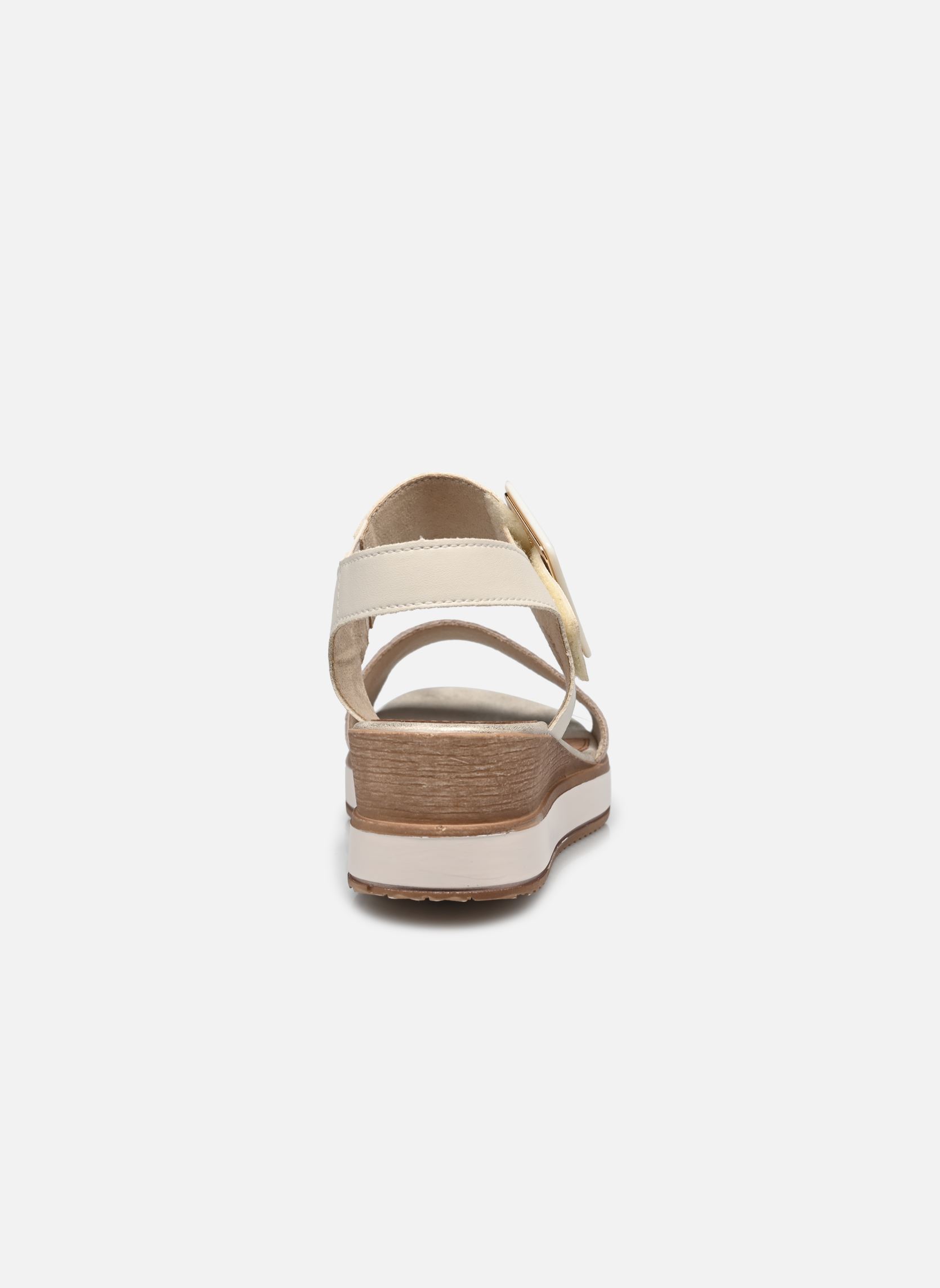 Sandali con zeppa e plateau D6453 donna bianco Remonte Sandali con zeppa e plateau D6453 donna bianco WEISS-MULTI/KUPFER NEW