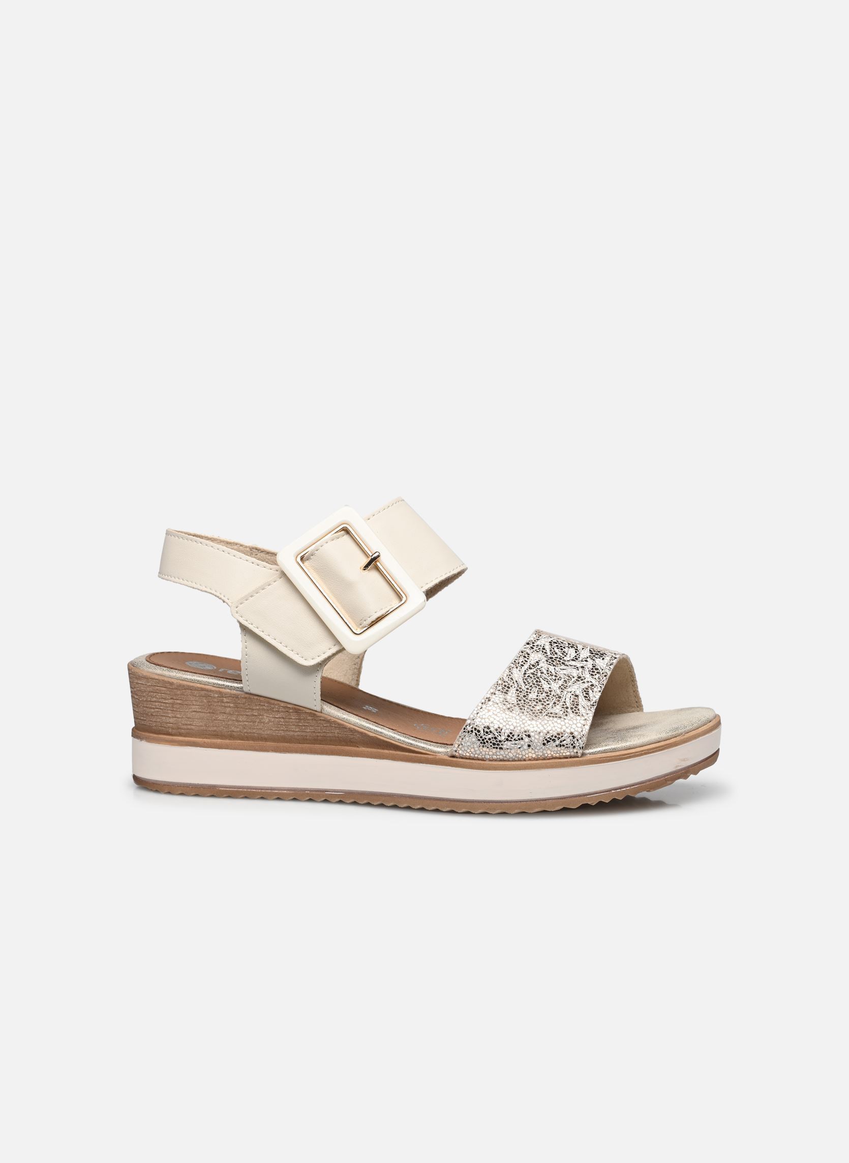Sandali con zeppa e plateau D6453 donna bianco Remonte Sandali con zeppa e plateau D6453 donna bianco WEISS-MULTI/KUPFER NEW