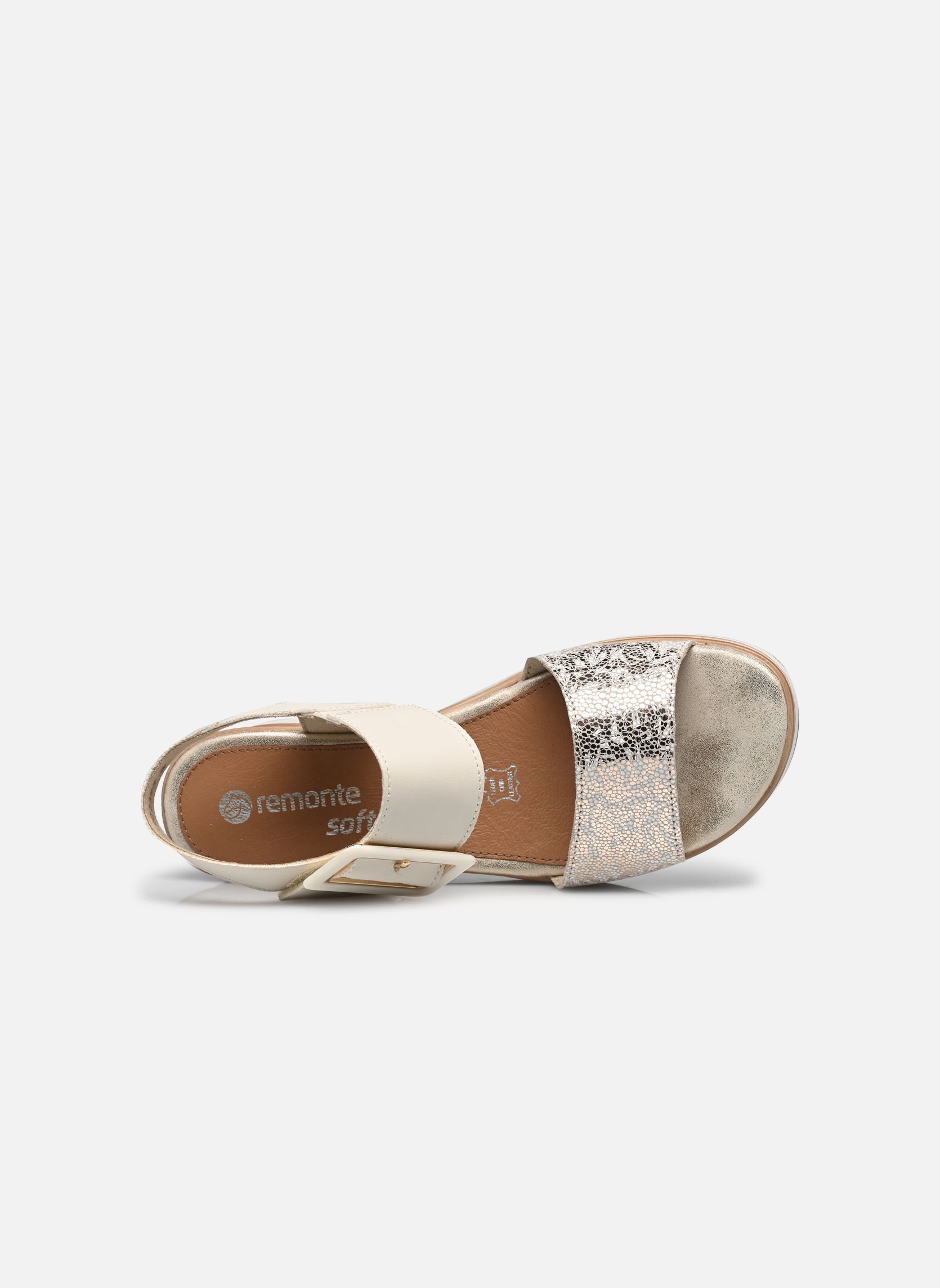 Sandali con zeppa e plateau D6453 donna bianco Remonte Sandali con zeppa e plateau D6453 donna bianco WEISS-MULTI/KUPFER NEW