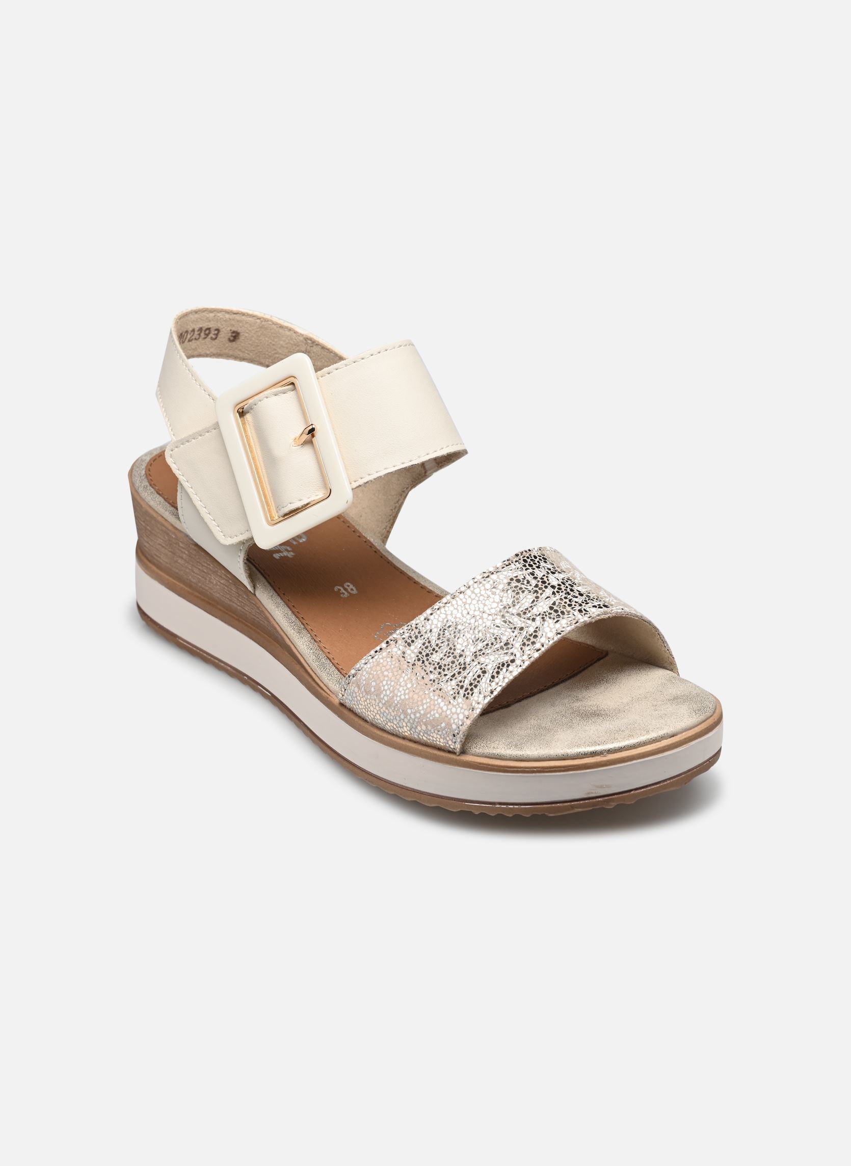 Sandali con zeppa e plateau D6453 donna bianco Remonte Sandali con zeppa e plateau D6453 donna bianco WEISS-MULTI/KUPFER NEW