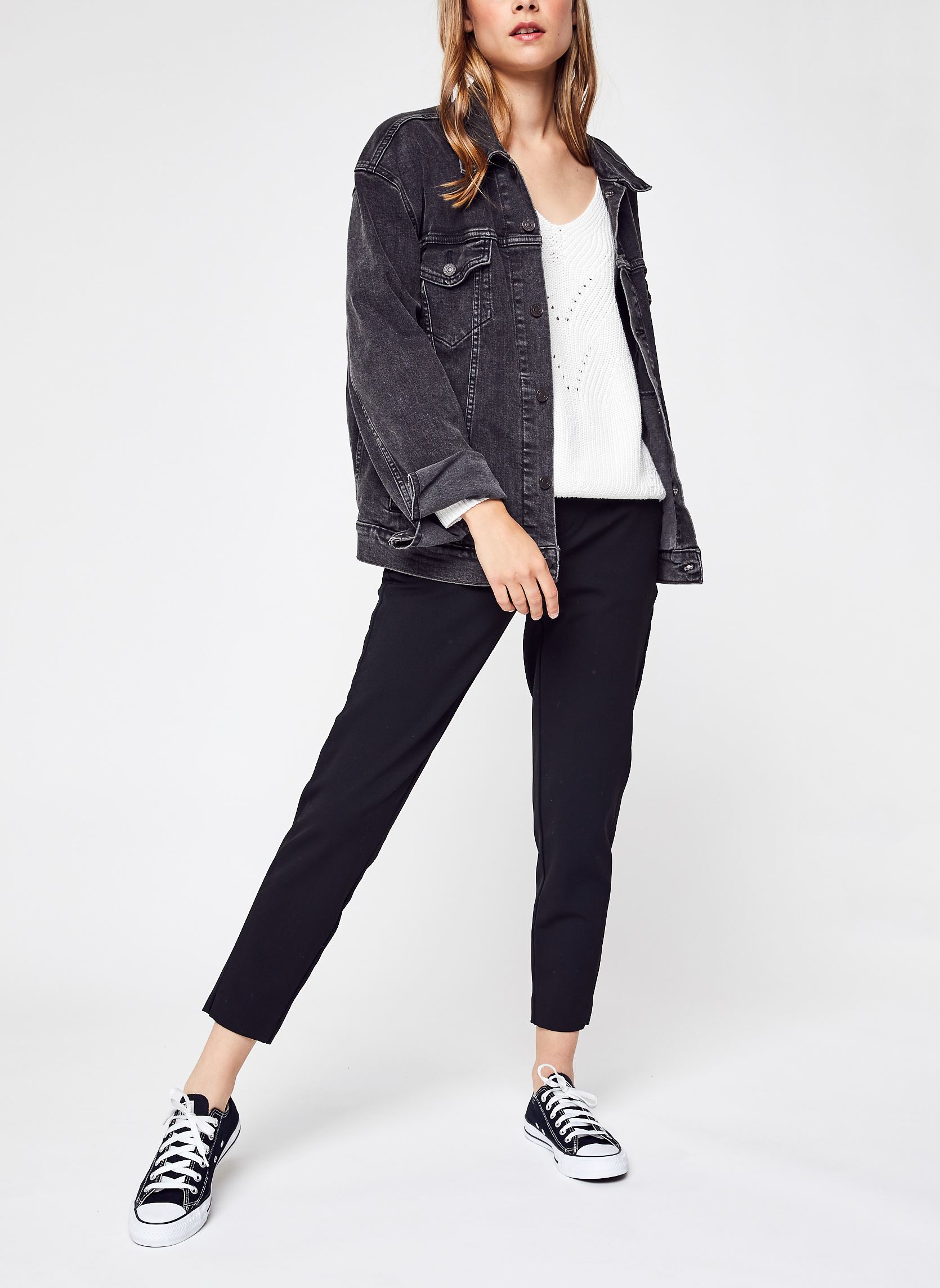 Straight Leg Hosen Objlisa Slim Pant Noos damen schwarz OBJECT Straight Leg Hosen Objlisa Slim Pant Noos damen schwarz Black