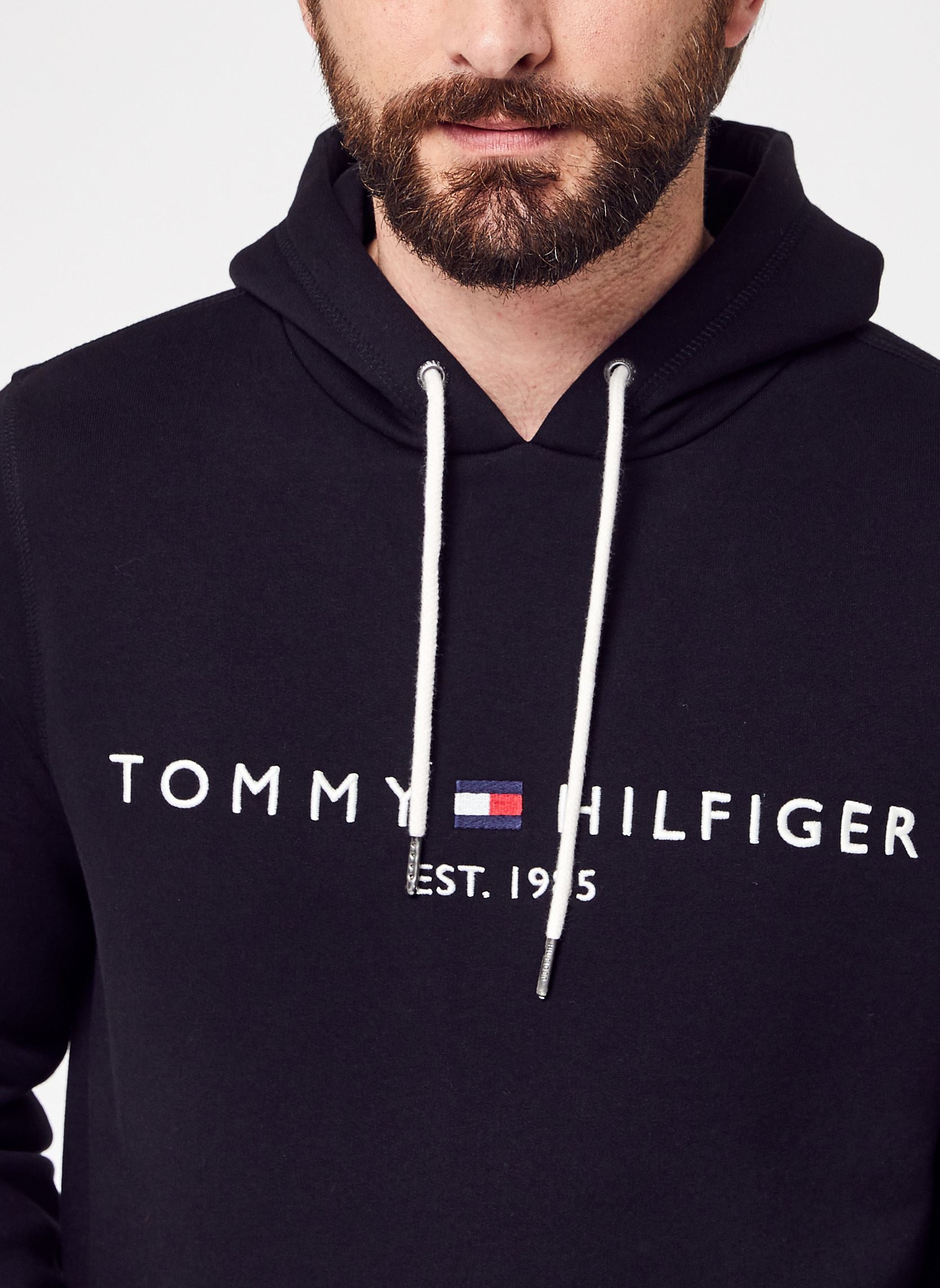 Jersey con capucha Core Tommy Logo Hoodie hombre negro Tommy Hilfiger Jersey con capucha Core Tommy Logo Hoodie hombre negro JET BLACK