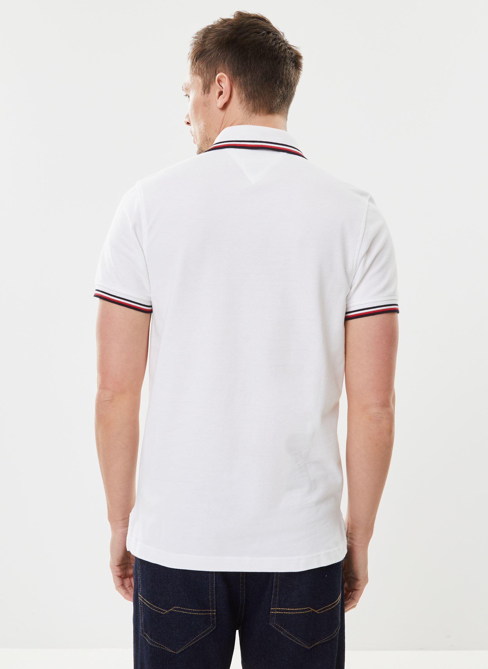 Polos Core Tommy Tipped Slim Polo homme blanc Tommy Hilfiger Polos Core Tommy Tipped Slim Polo homme blanc WHITE