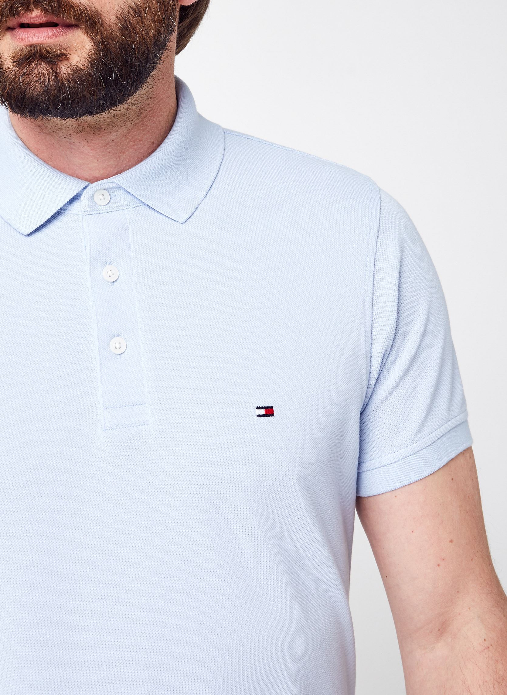 Polos Core 1985 Slim Polo homme bleu Tommy Hilfiger Polos Core 1985 Slim Polo homme bleu C1O BREEZY BLUE