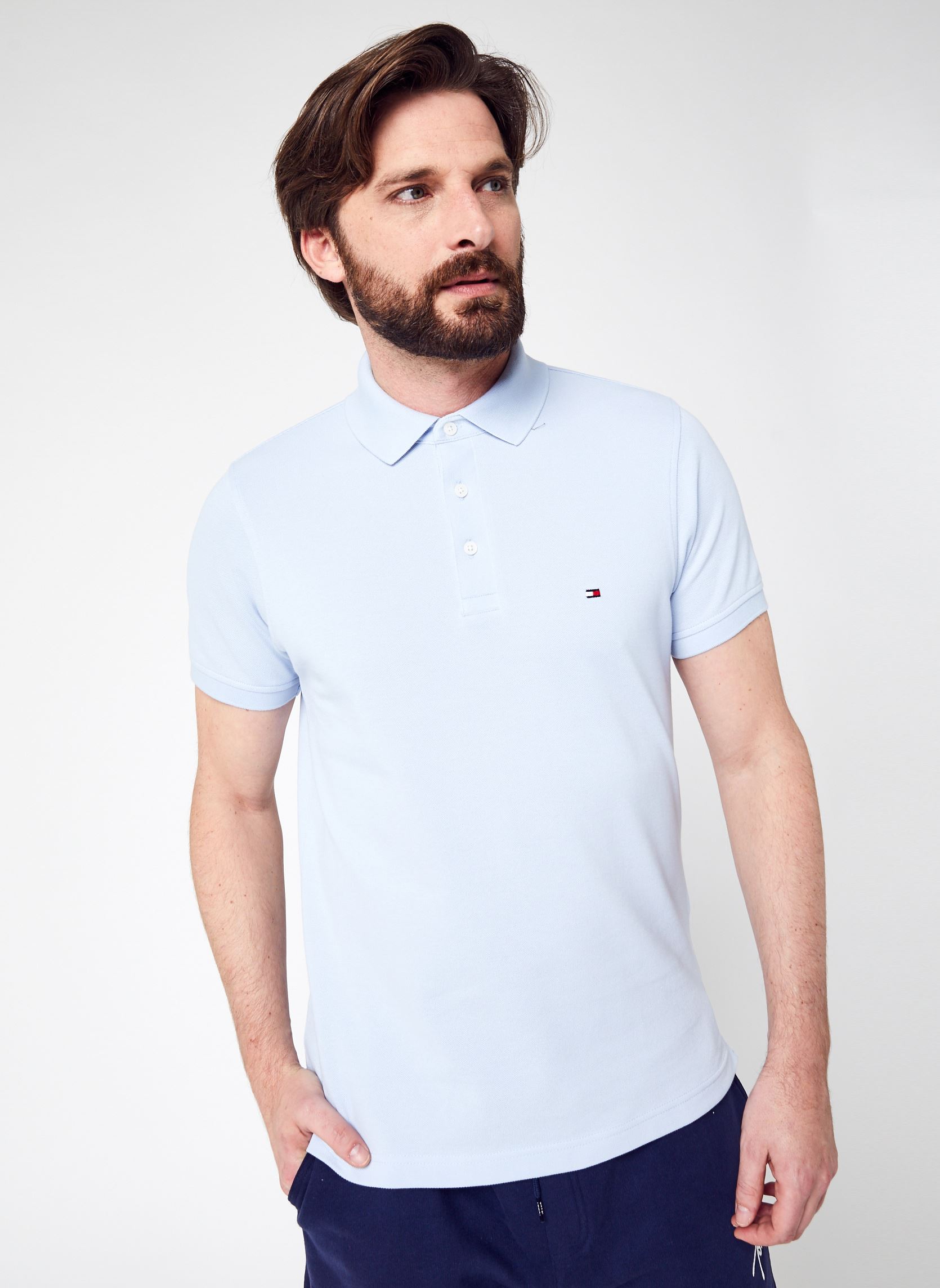 Polos Core 1985 Slim Polo homme bleu Tommy Hilfiger Polos Core 1985 Slim Polo homme bleu C1O BREEZY BLUE