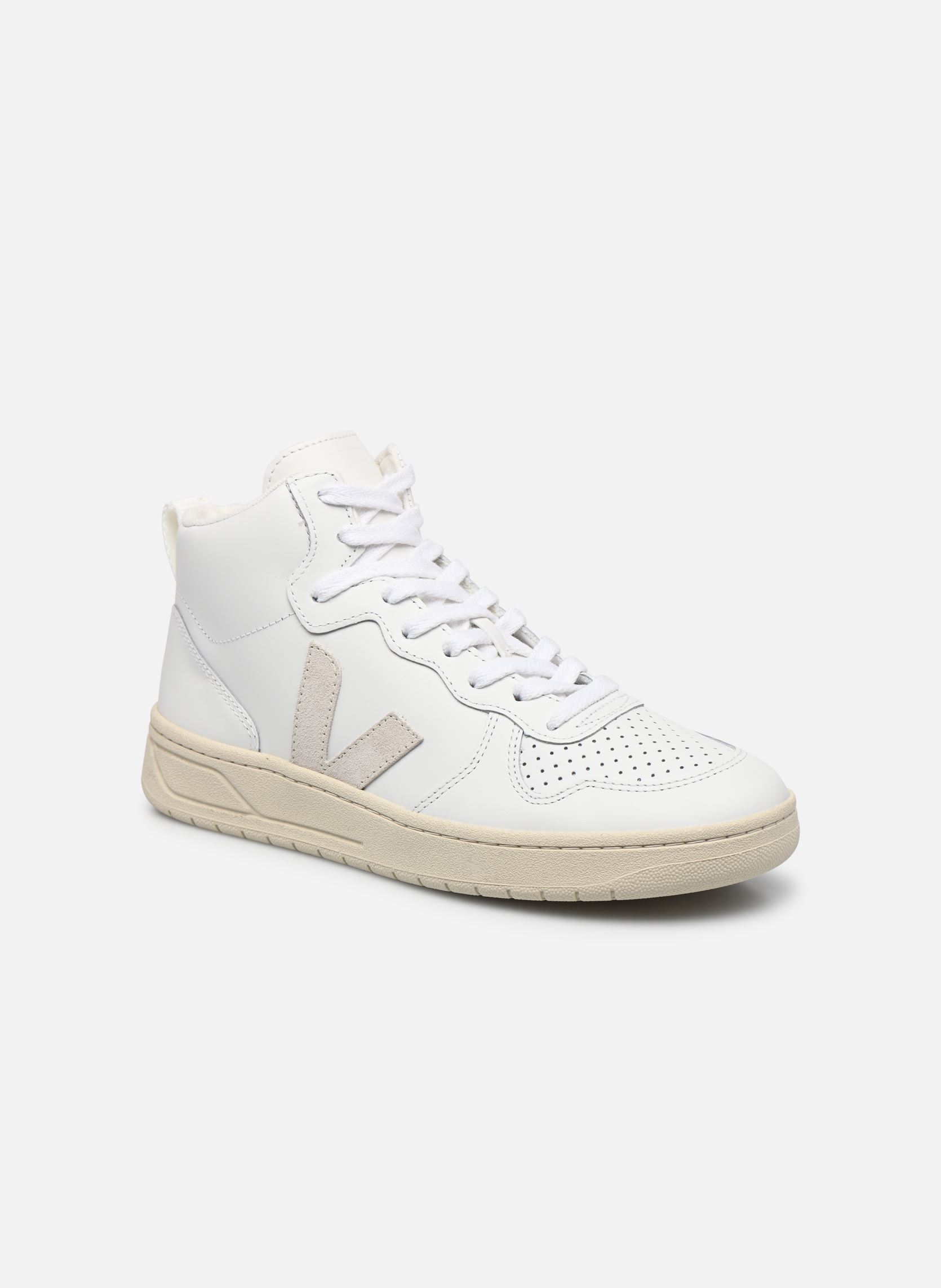 Baskets montantes V-15 Leather blanc Veja Baskets montantes V-15 Leather blanc EXTRA WHITE