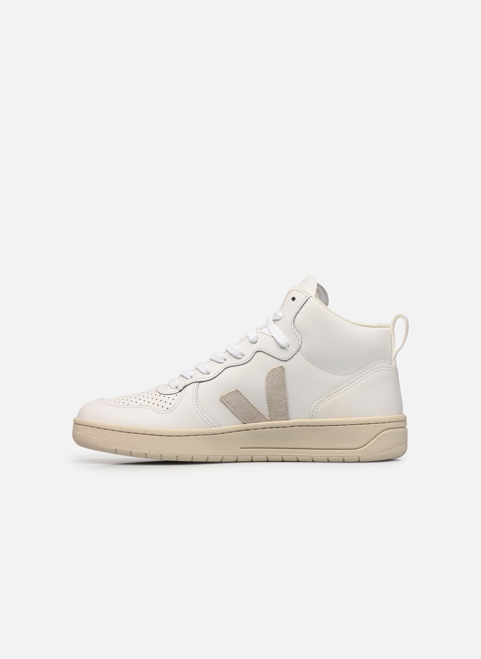 Baskets montantes V-15 Leather M homme blanc Veja Baskets montantes V-15 Leather M homme blanc EXTRA WHITE