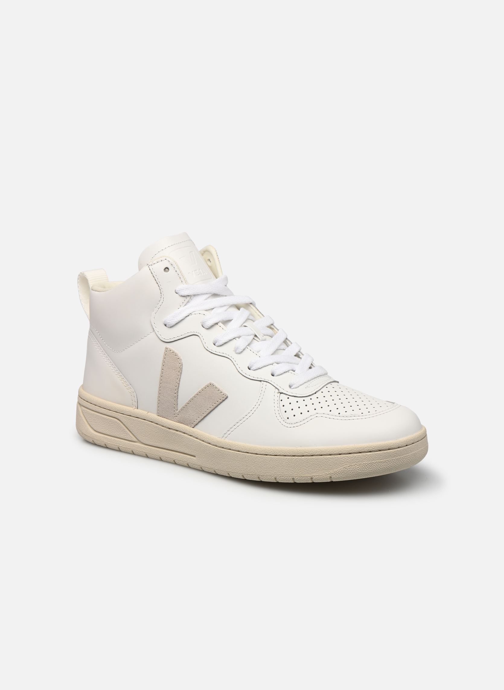 Baskets montantes V-15 Leather M homme blanc Veja Baskets montantes V-15 Leather M homme blanc EXTRA WHITE