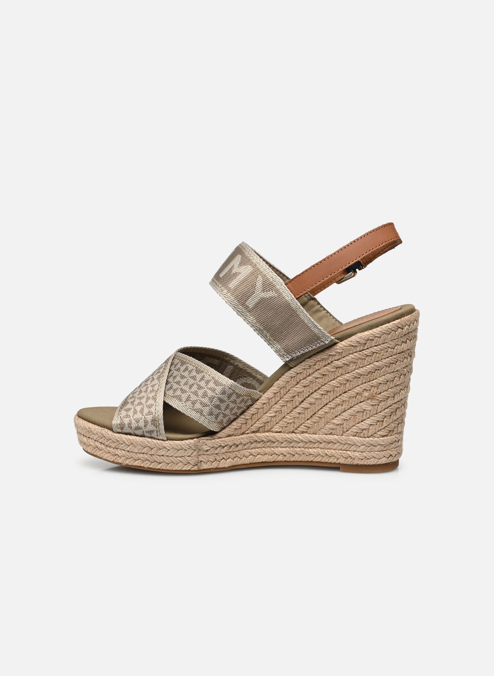 Sandales compensées et plateformes TOMMY WEBBING HIGH WEDGE SANDAL femme vert Tommy Hilfiger Sandales compensées et plateformes TOMMY WEBBING HIGH WEDGE SANDAL femme vert WOODRIDGE
