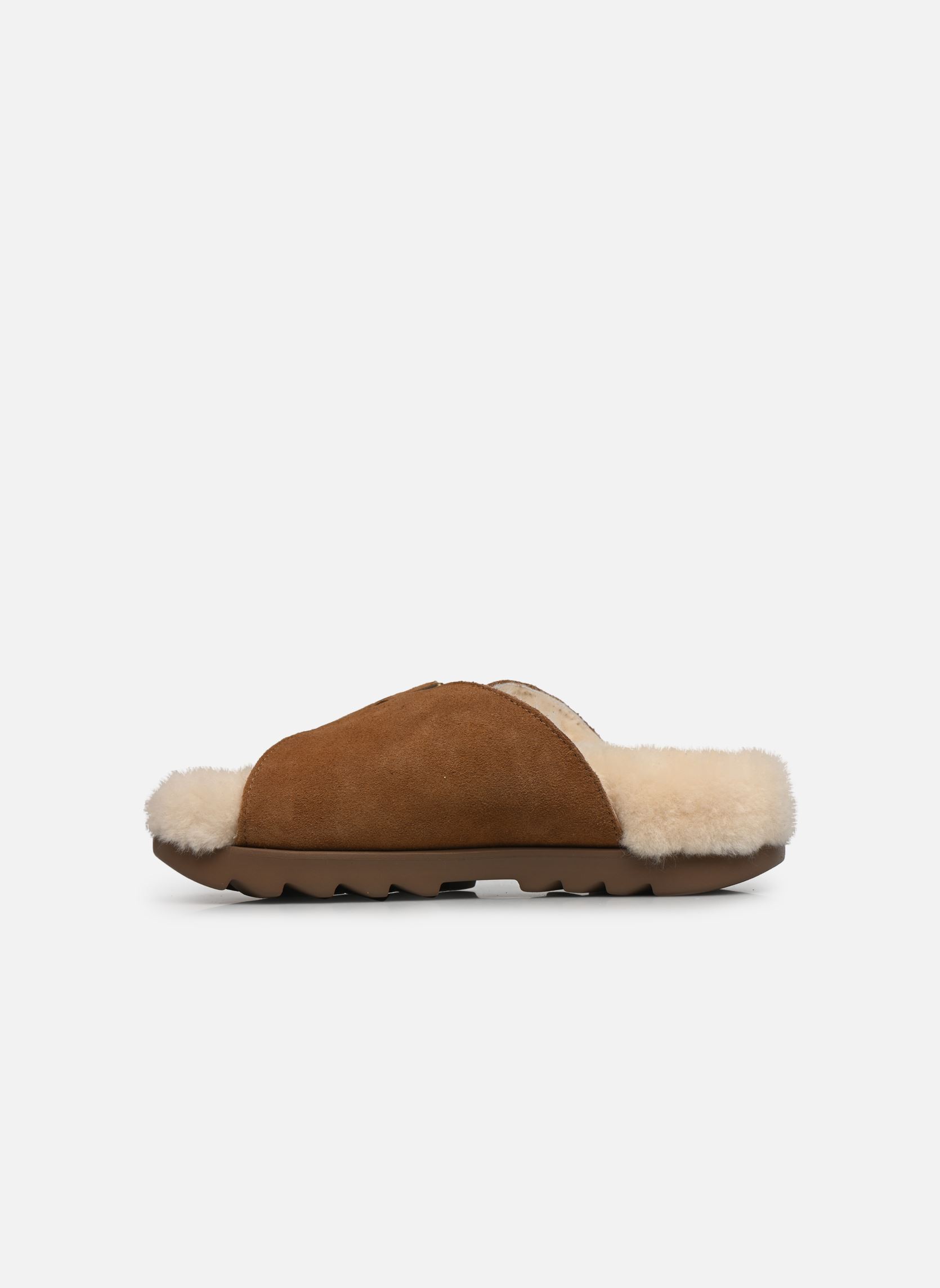 Pantoffels W OUTSLIDE BUCKLE dames bruin UGG Pantoffels W OUTSLIDE BUCKLE dames bruin CHESTNUT SUEDE