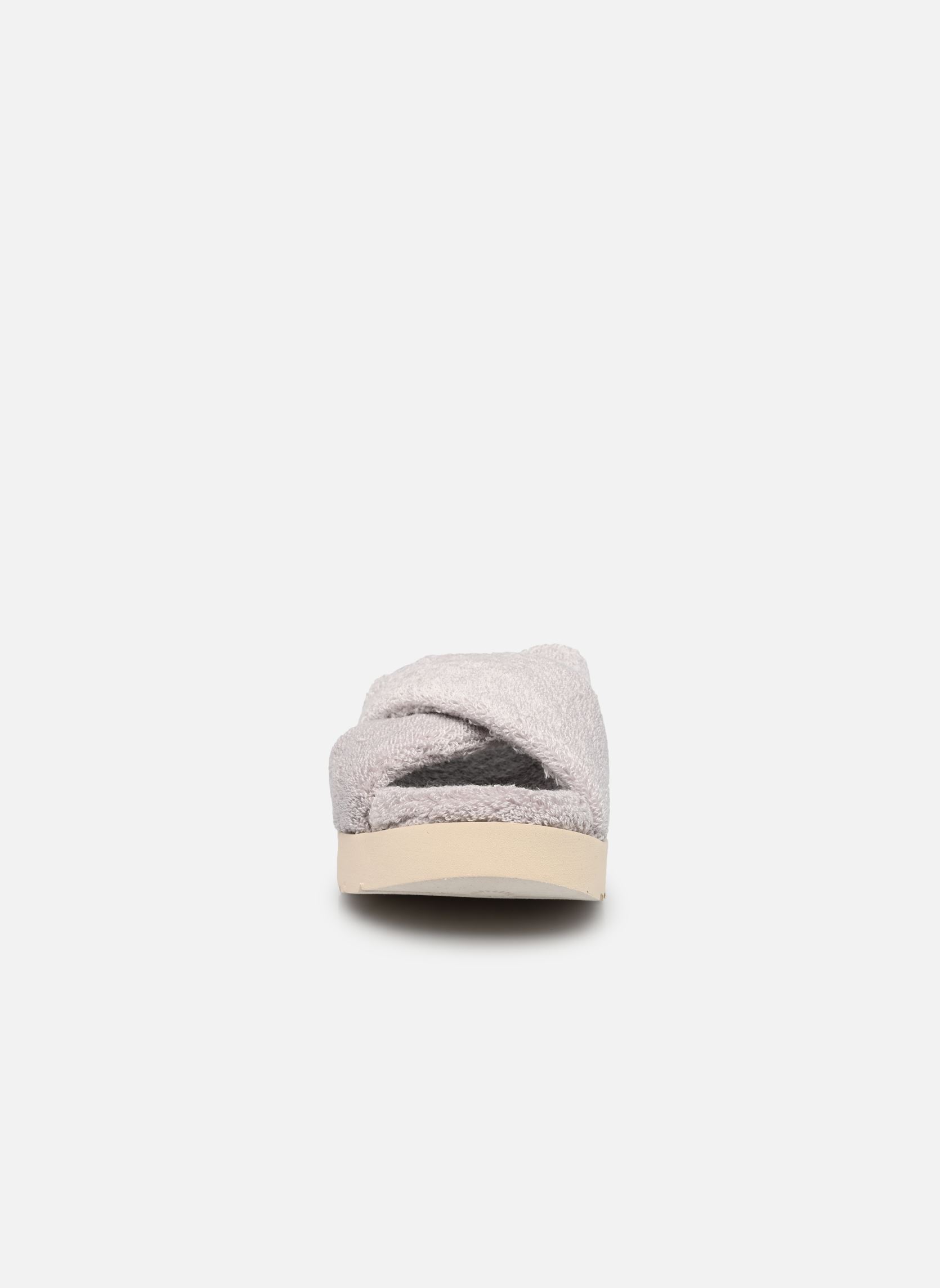Pantofole W FUZZ SUGAR TERRY CROSS SLIDE donna argento UGG Pantofole W FUZZ SUGAR TERRY CROSS SLIDE donna argento METAL GREY
