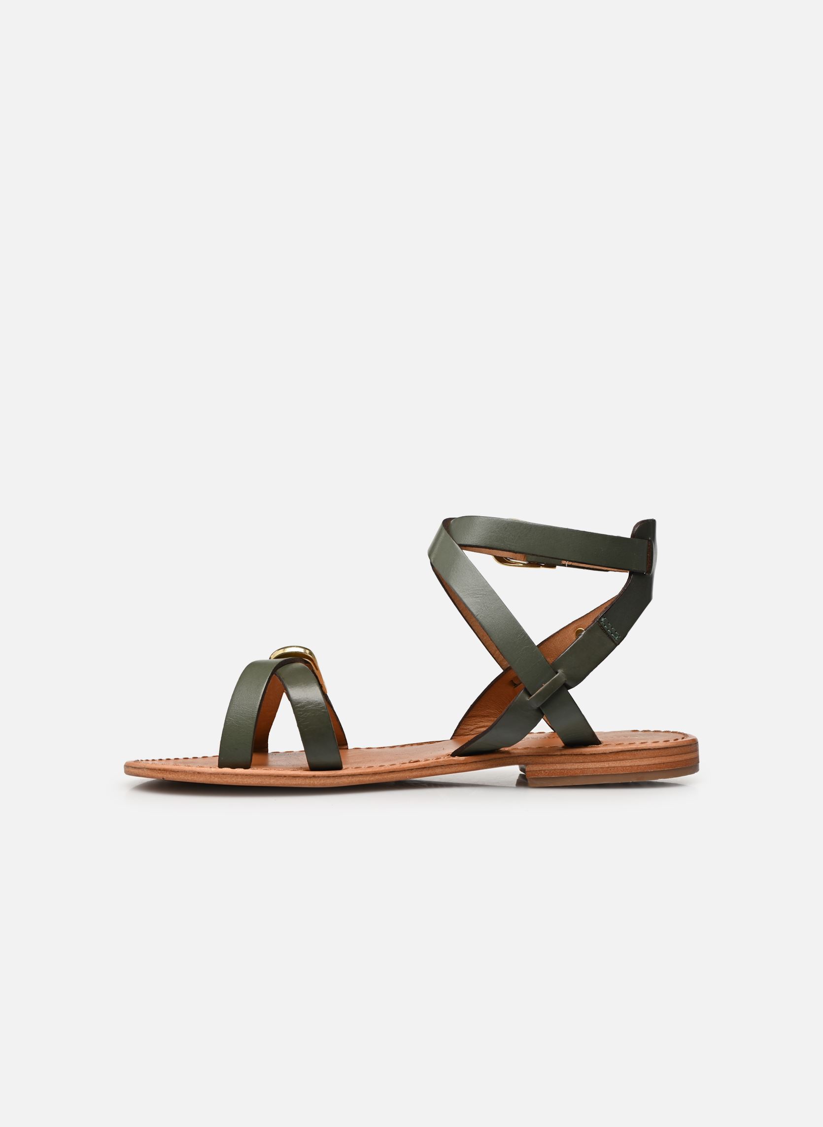 Sandales HEPANA femme vert Les Tropéziennes par M Belarbi Sandales HEPANA femme vert TILLEUL
