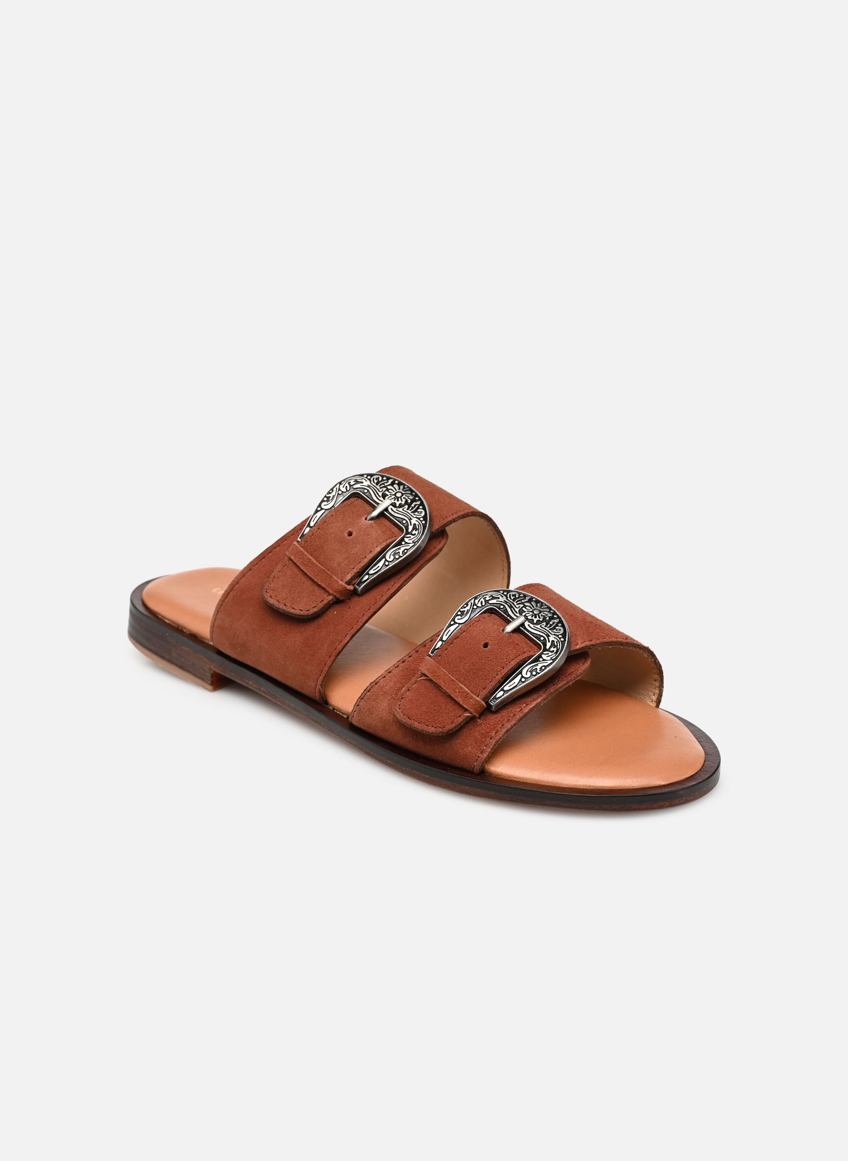 Mules HAZELL femme marron Les Tropéziennes par M Belarbi Mules HAZELL femme marron CANNELLE