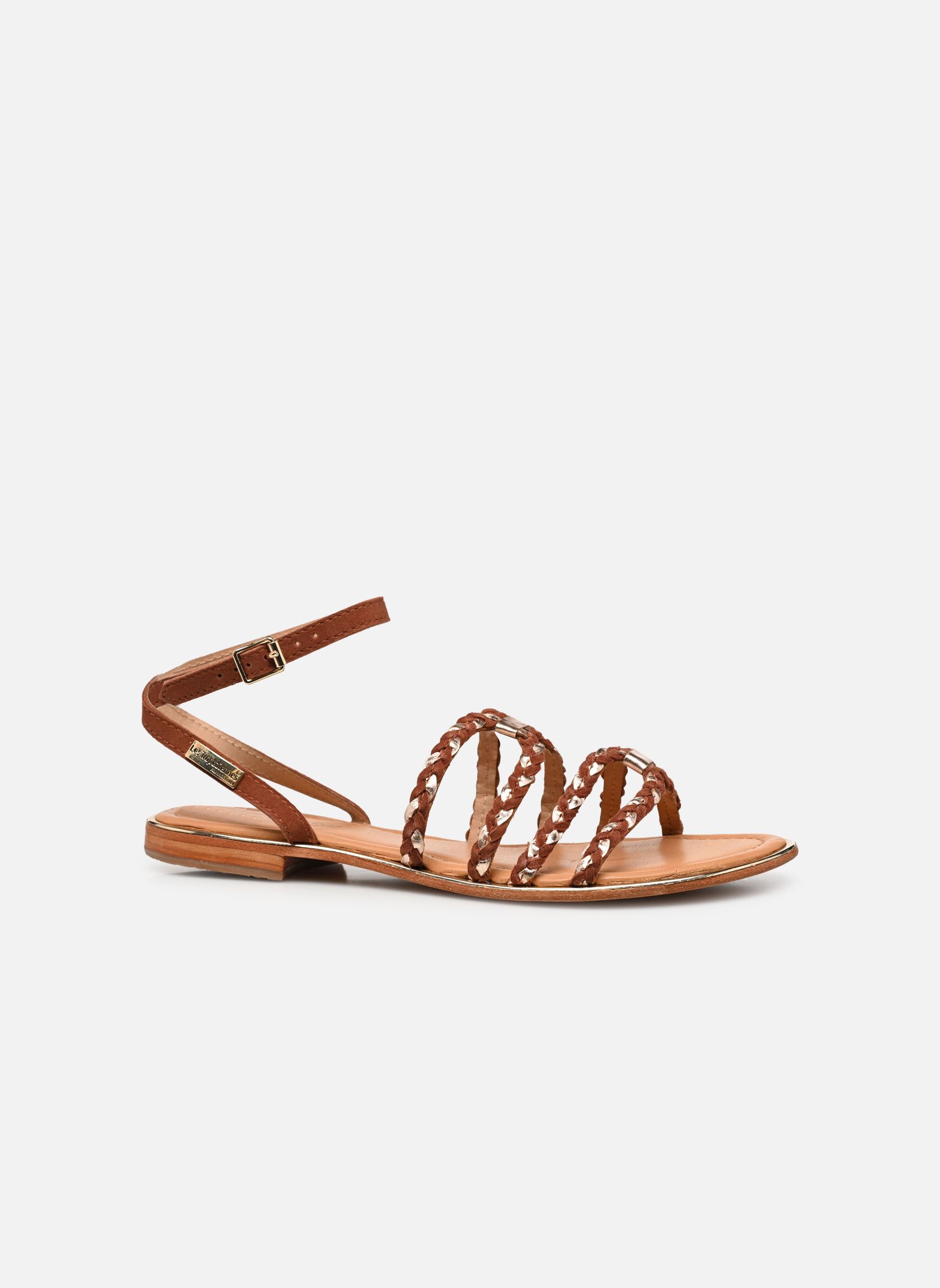 Sandales HOMAYA femme marron Les Tropéziennes par M Belarbi Sandales HOMAYA femme marron CANNELLE/OR