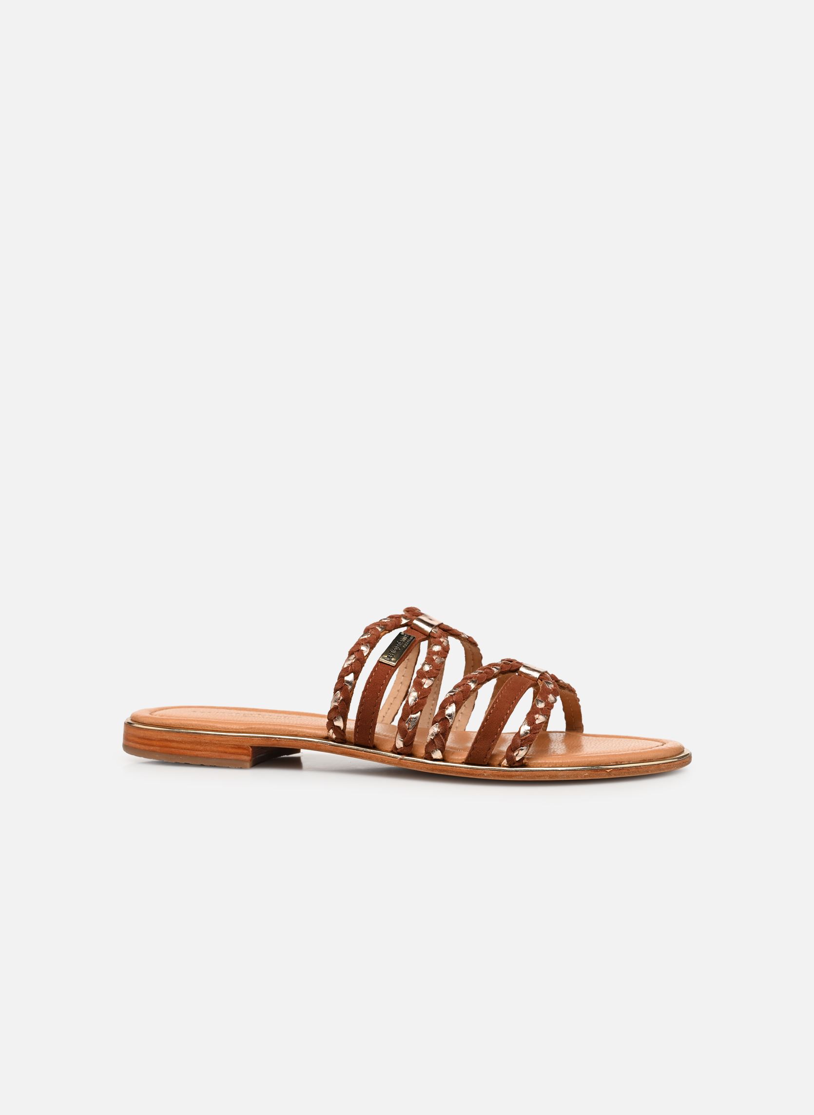 Mules HARIA femme marron Les Tropéziennes par M Belarbi Mules HARIA femme marron CANNELLE/OR
